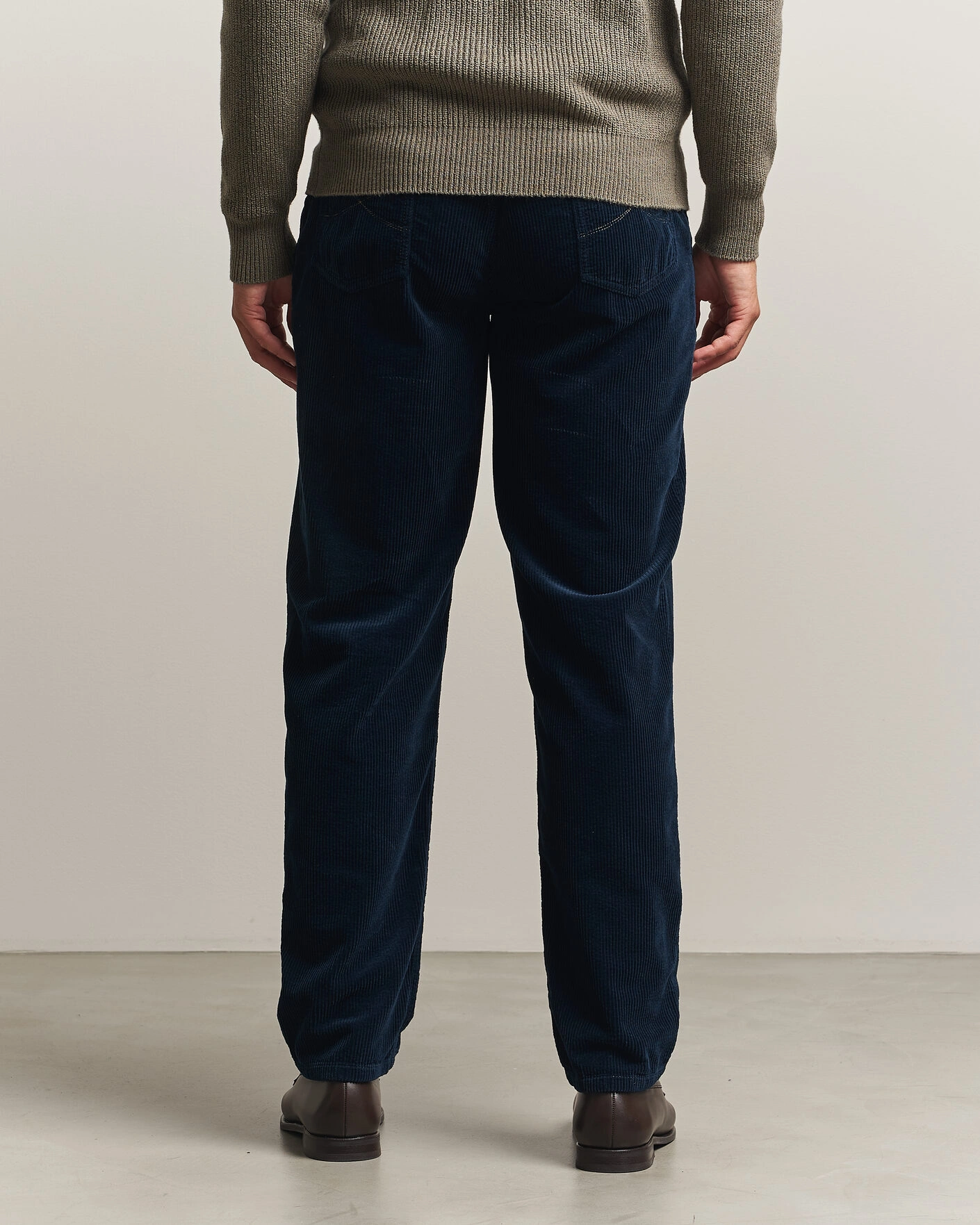 Herr | Byxor | Brunello Cucinelli | Leisure Fit Corduroy 5-Pocket Pants Navy