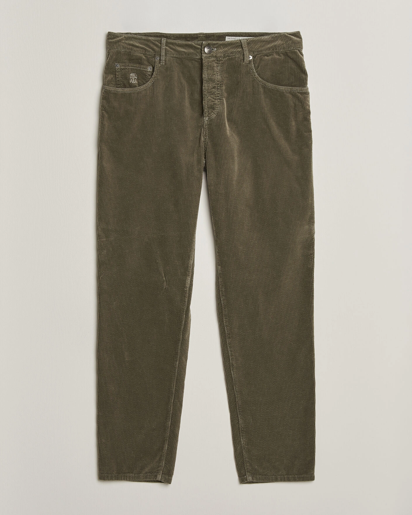 Herr | Byxor | Brunello Cucinelli | Leisure Fit Corduroy 5-Pocket Pants Olive
