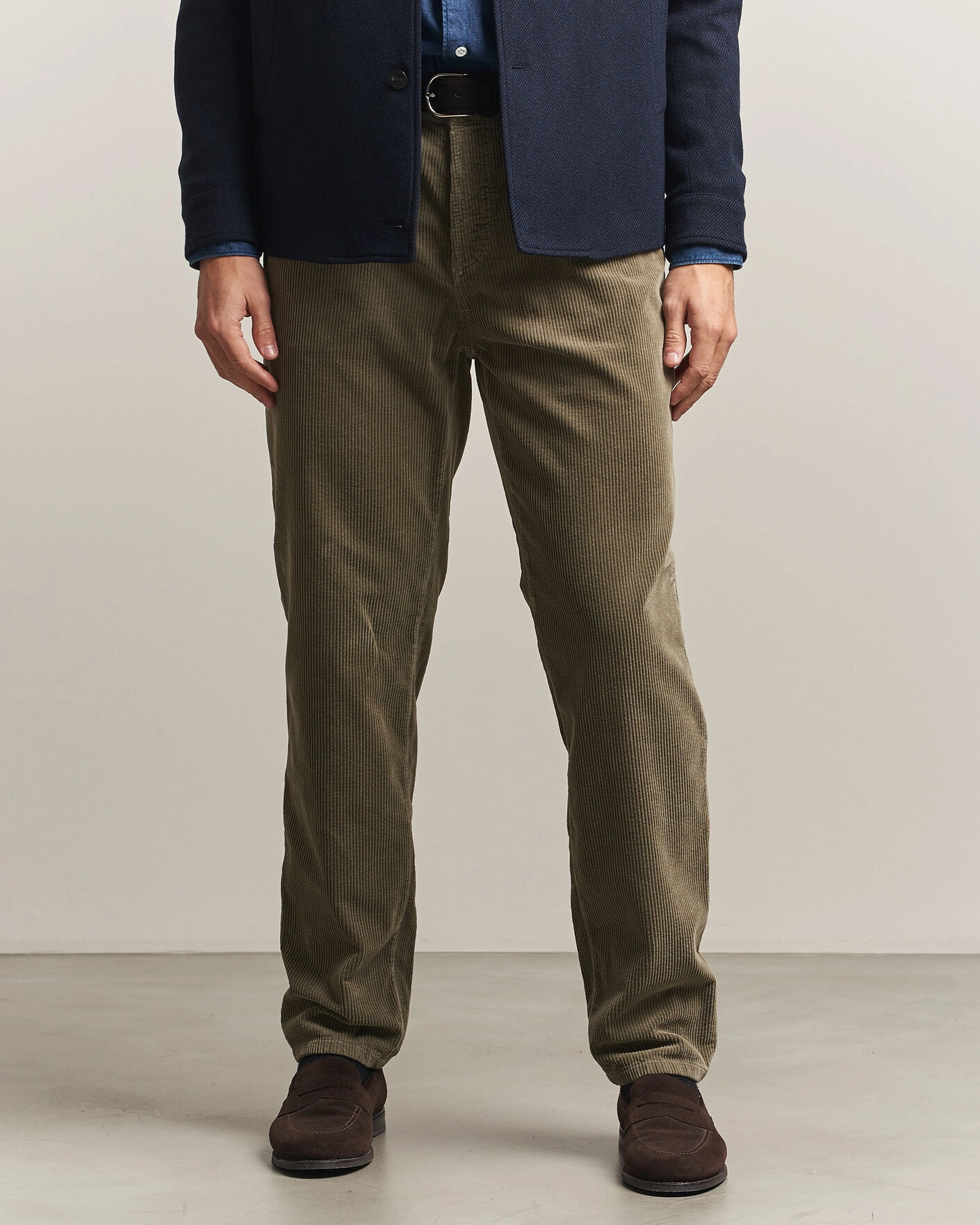 Herr | Byxor | Brunello Cucinelli | Leisure Fit Corduroy 5-Pocket Pants Olive