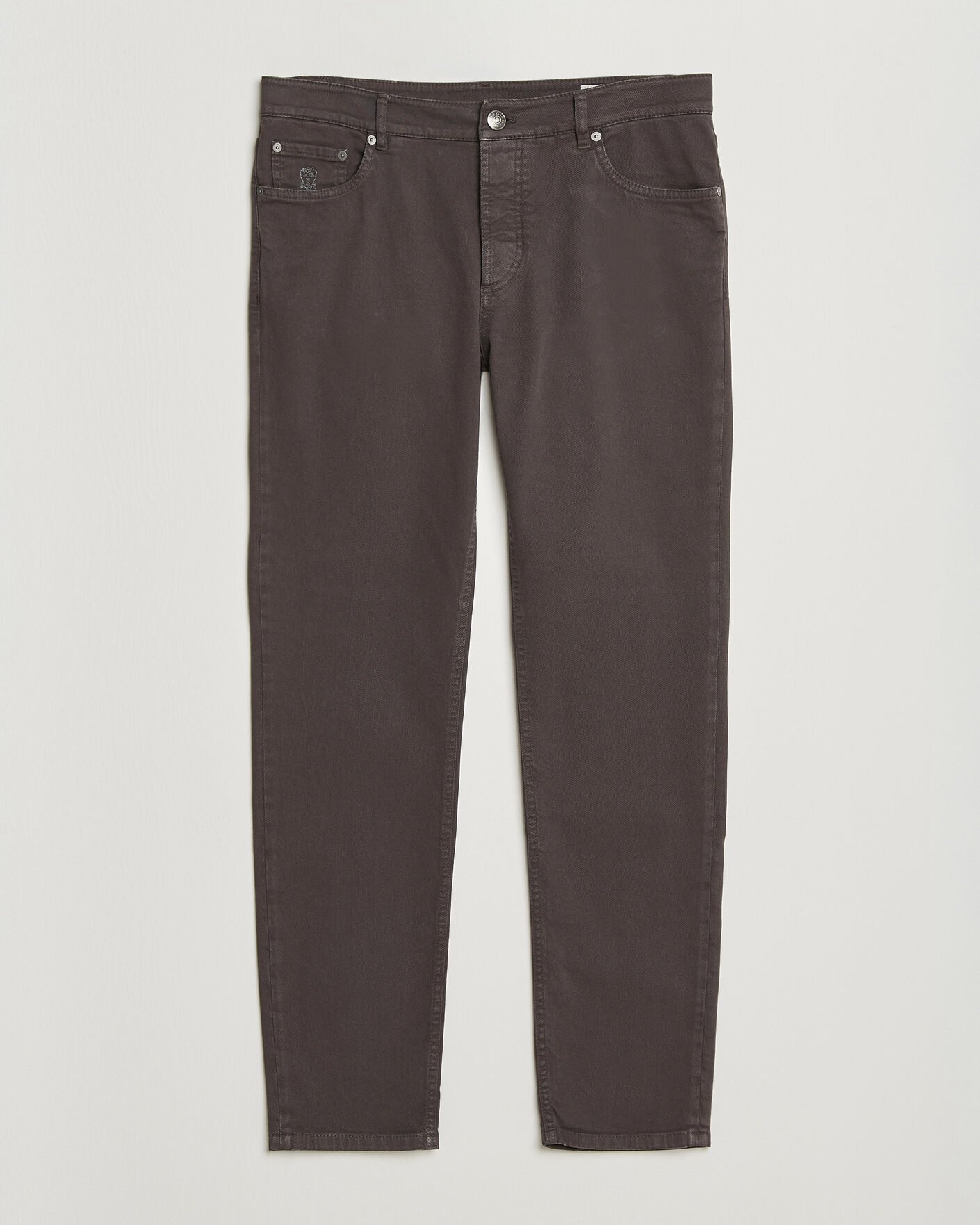 Herr | Byxor | Brunello Cucinelli | Slim Fit Bull Denim Pants Dark Brown