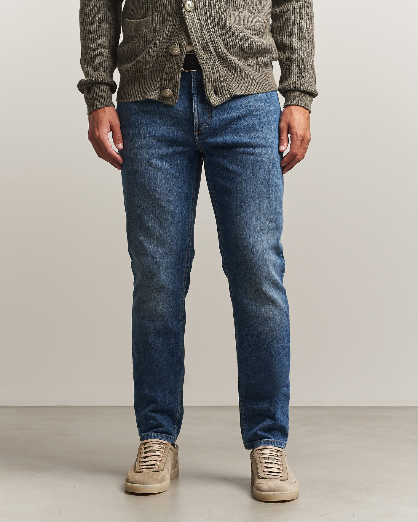 Herr | Byxor | Brunello Cucinelli | Traditional Fit Jeans Medium Wash