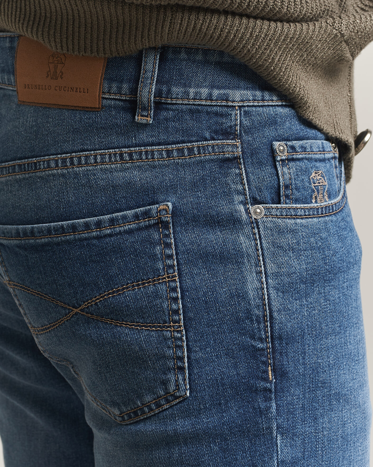 Herr | Byxor | Brunello Cucinelli | Traditional Fit Jeans Medium Wash