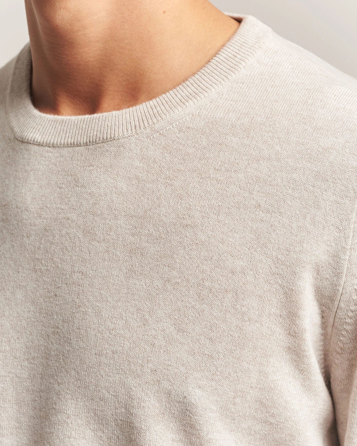 Herr | Tröjor | Brunello Cucinelli | 2 Ply Cashmere Pullover Oyster