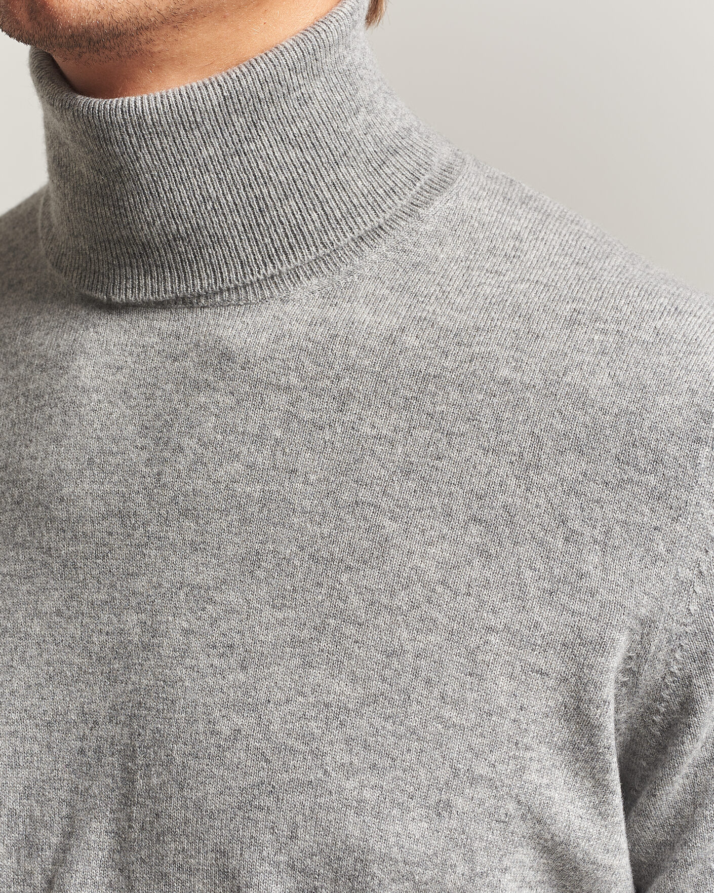 Herr | Tröjor | Brunello Cucinelli | 2 Ply Cashmere Rollneck Grey Melange