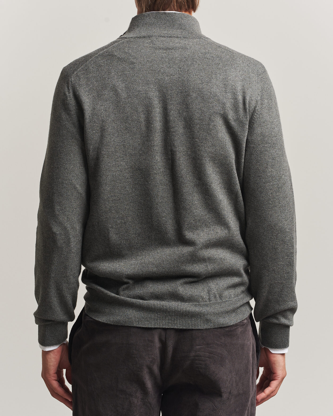 Herr | Tröjor | Brunello Cucinelli | 2 Ply Cashmere Half Zip Forest Green