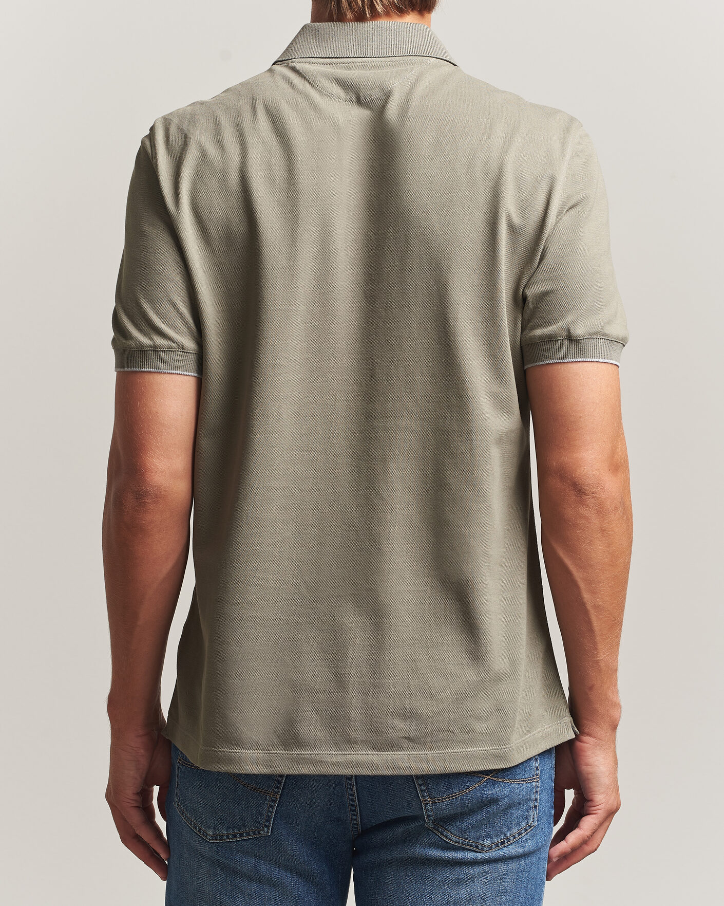 Herr | Pikéer | Brunello Cucinelli | Short Sleeve Logo Polo Olive