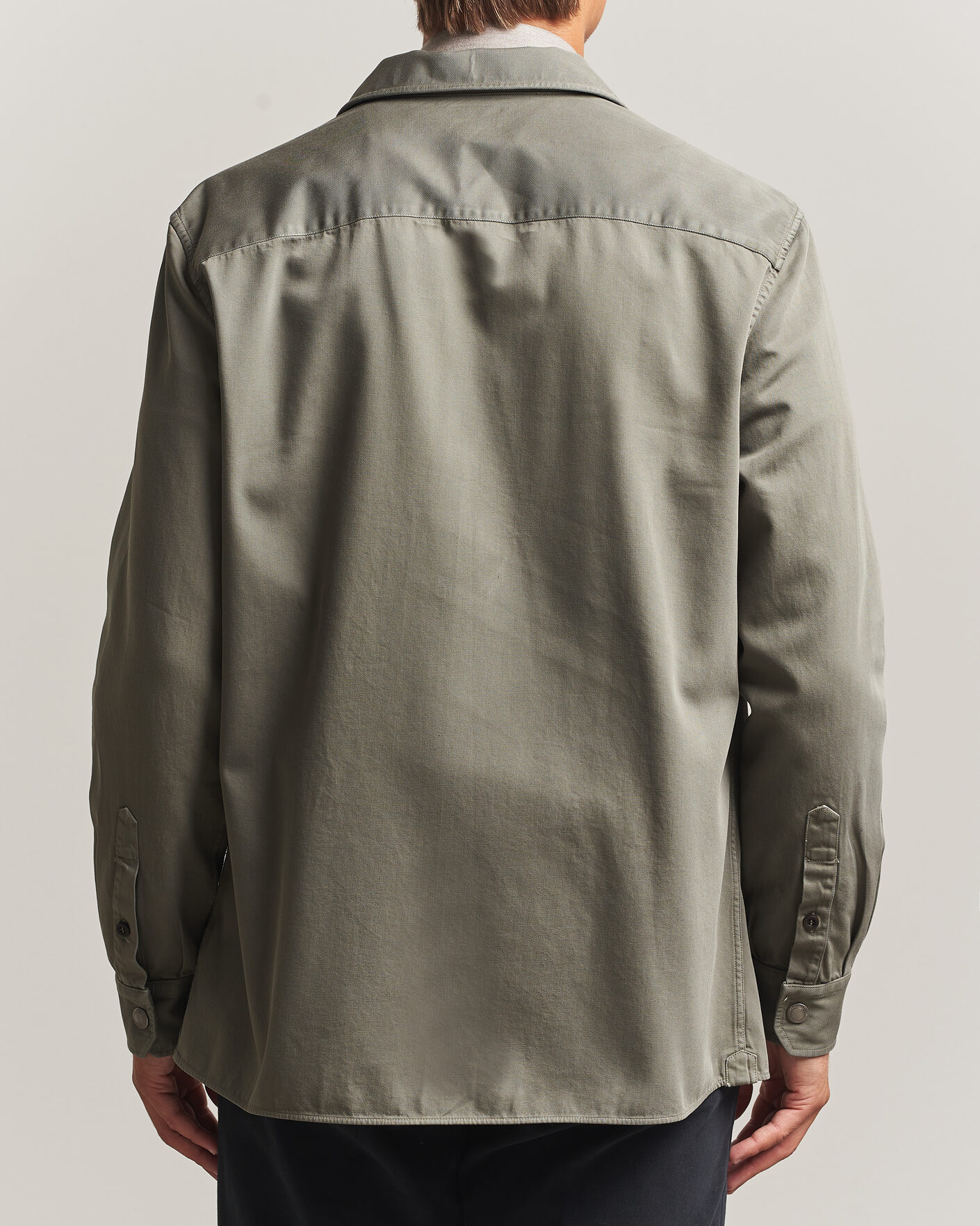 Herr | Skjortor | Brunello Cucinelli | Twill Cotton Overshirt Olive