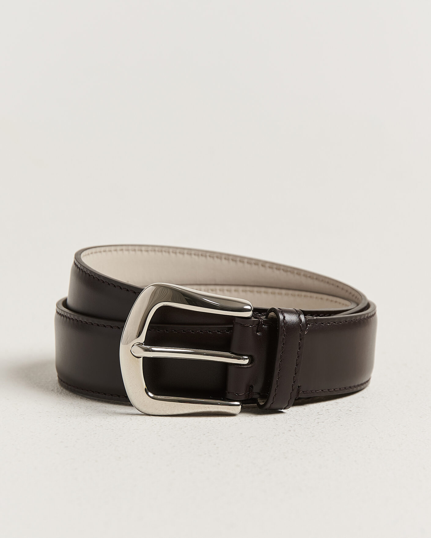 Herr | Bälten | Brunello Cucinelli | Calf Leather Belt Dark Brown