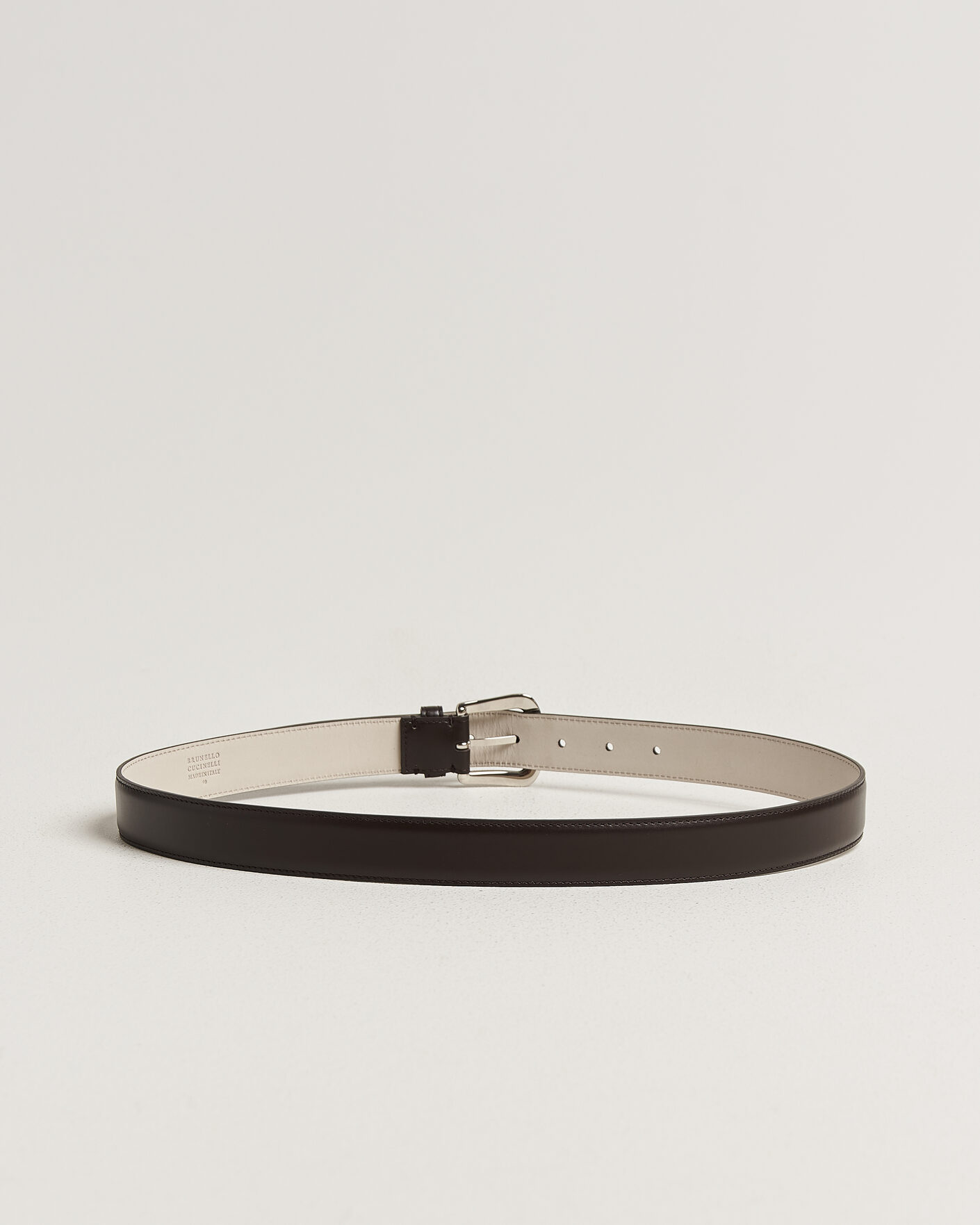 Herr | Bälten | Brunello Cucinelli | Calf Leather Belt Dark Brown