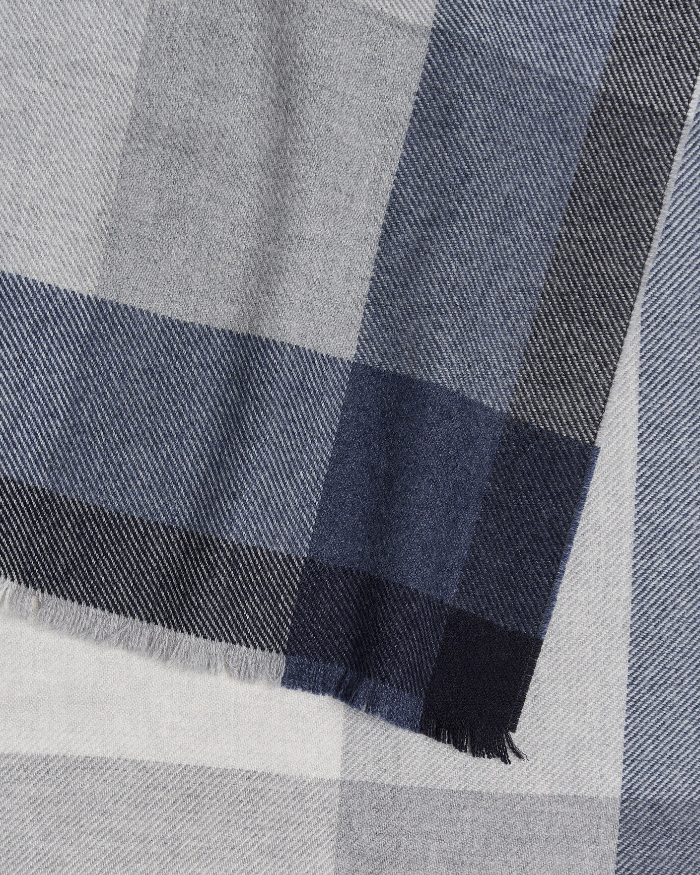 Herr | Halsdukar | Brunello Cucinelli | Wool/Cashmere Check Scarf Grey/Navy