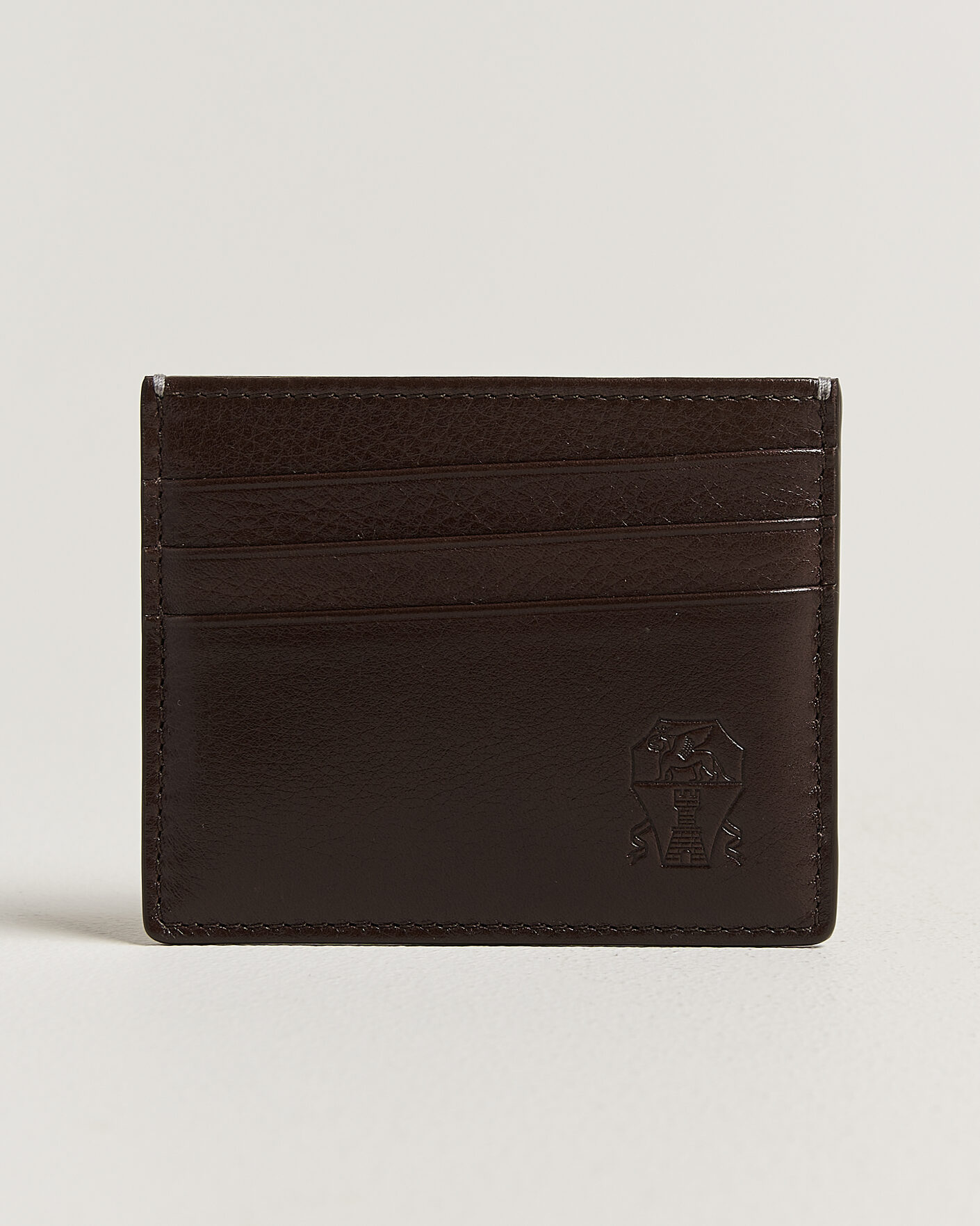 Herr | Plånböcker | Brunello Cucinelli | Grain Leather Card Holder Dark Brown