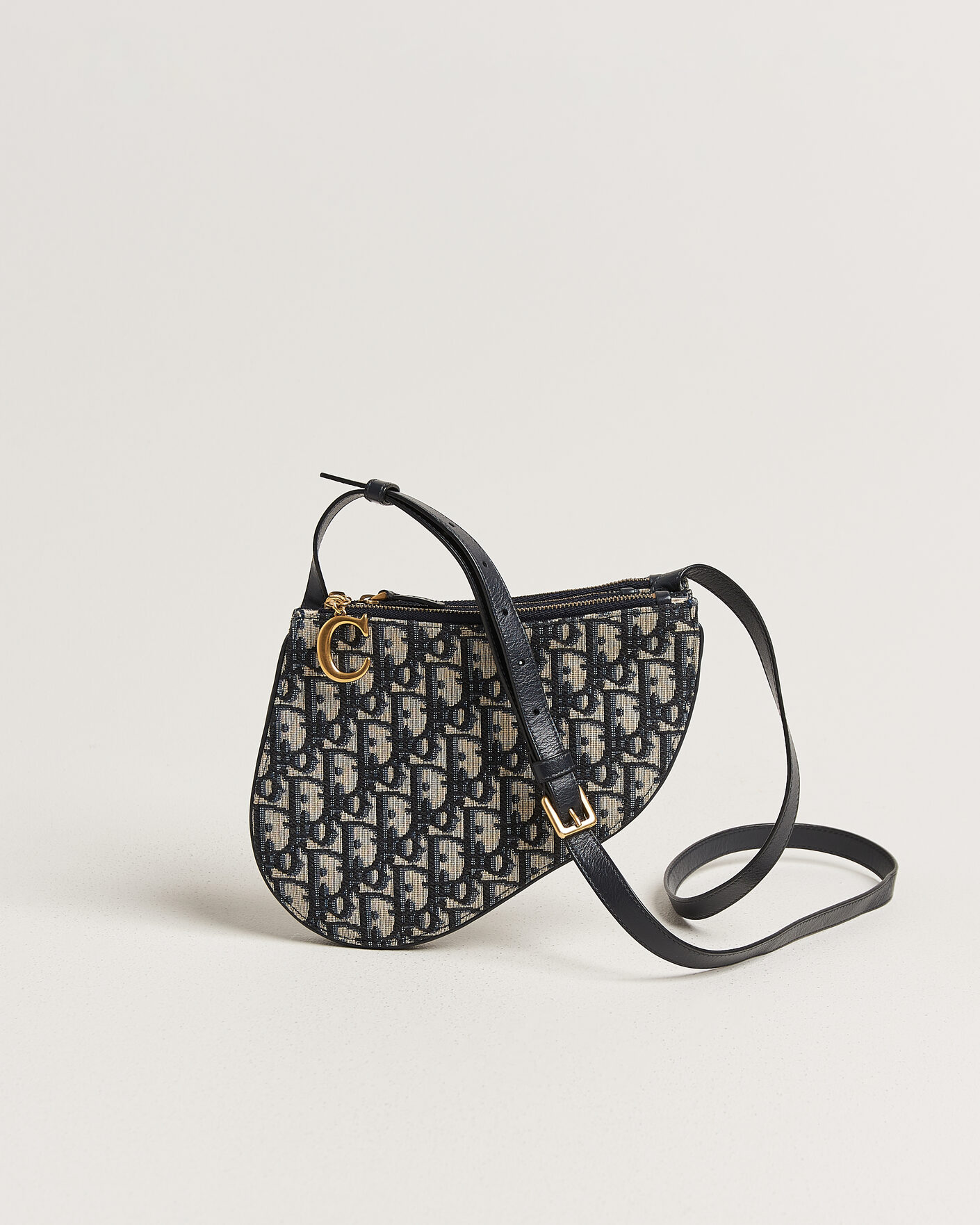 Herr | Pre-Owned & Vintage Bags | Dior Pre-Owned | Saddle Oblique Rodeo Trio Pouch Blue