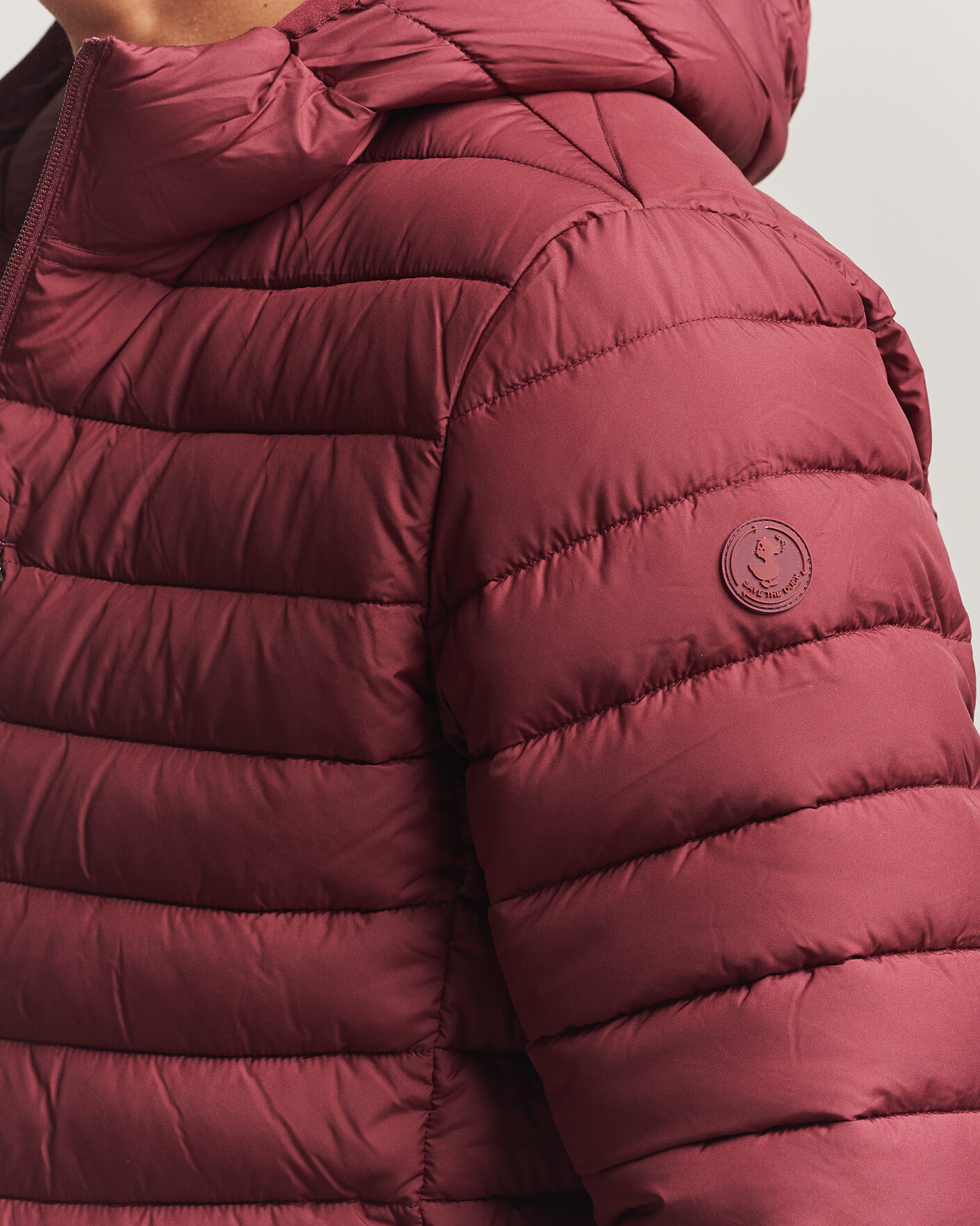 Herr | Jackor | Save The Duck | Juncus Matt Lightweight Hood Jacket Wine Red