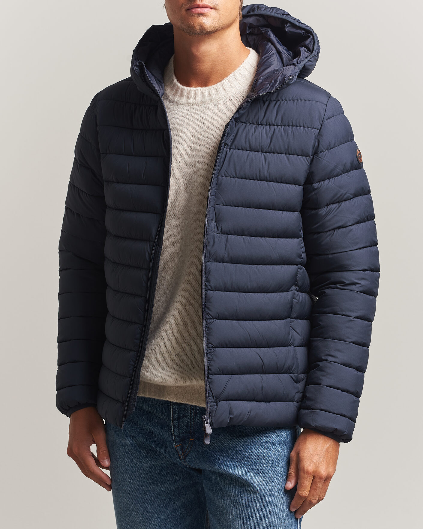 Herr | Jackor | Save The Duck | Juncus Matt Lightweight Hood Jacket Blue Black