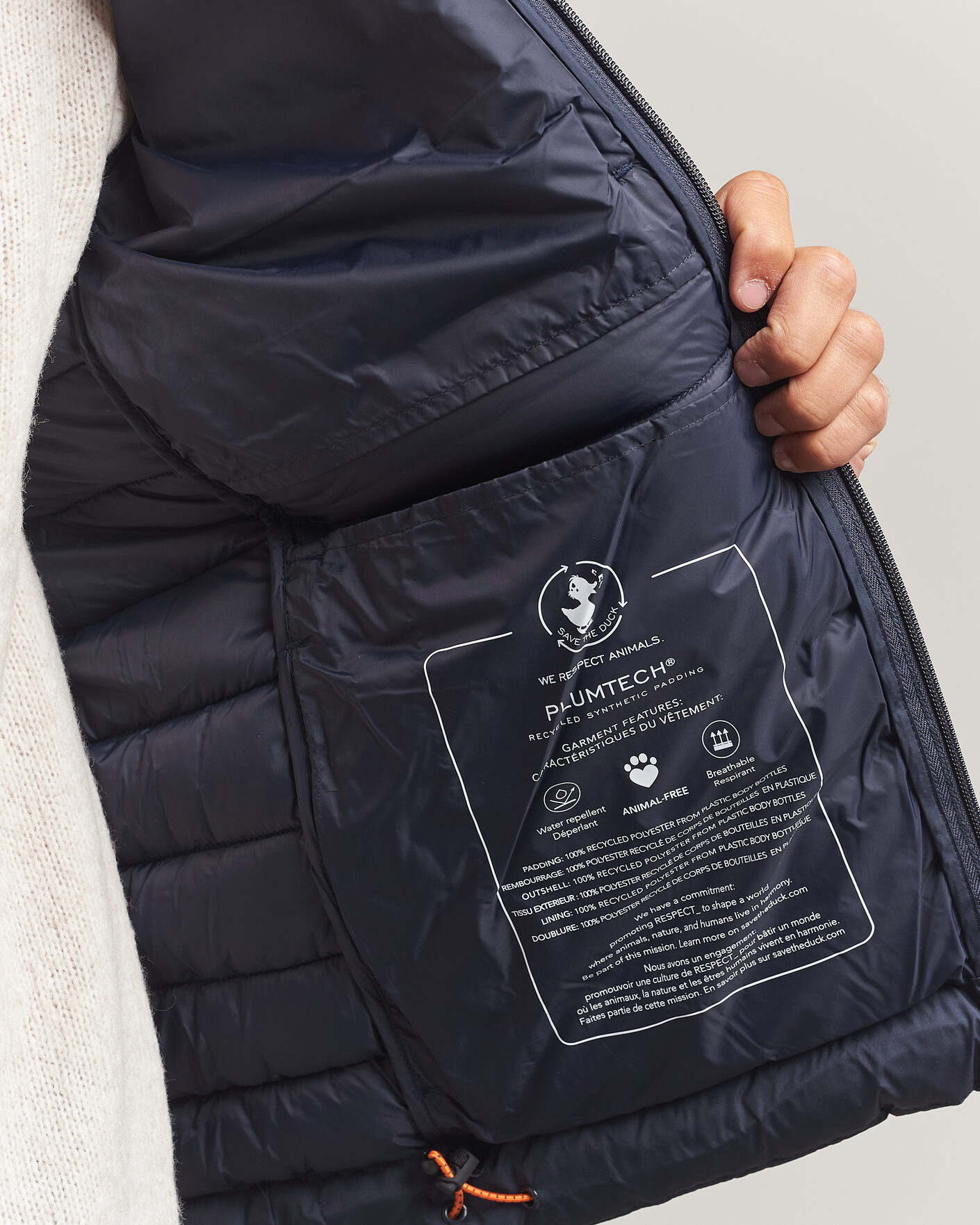 Herr | Jackor | Save The Duck | Juncus Matt Lightweight Hood Jacket Blue Black