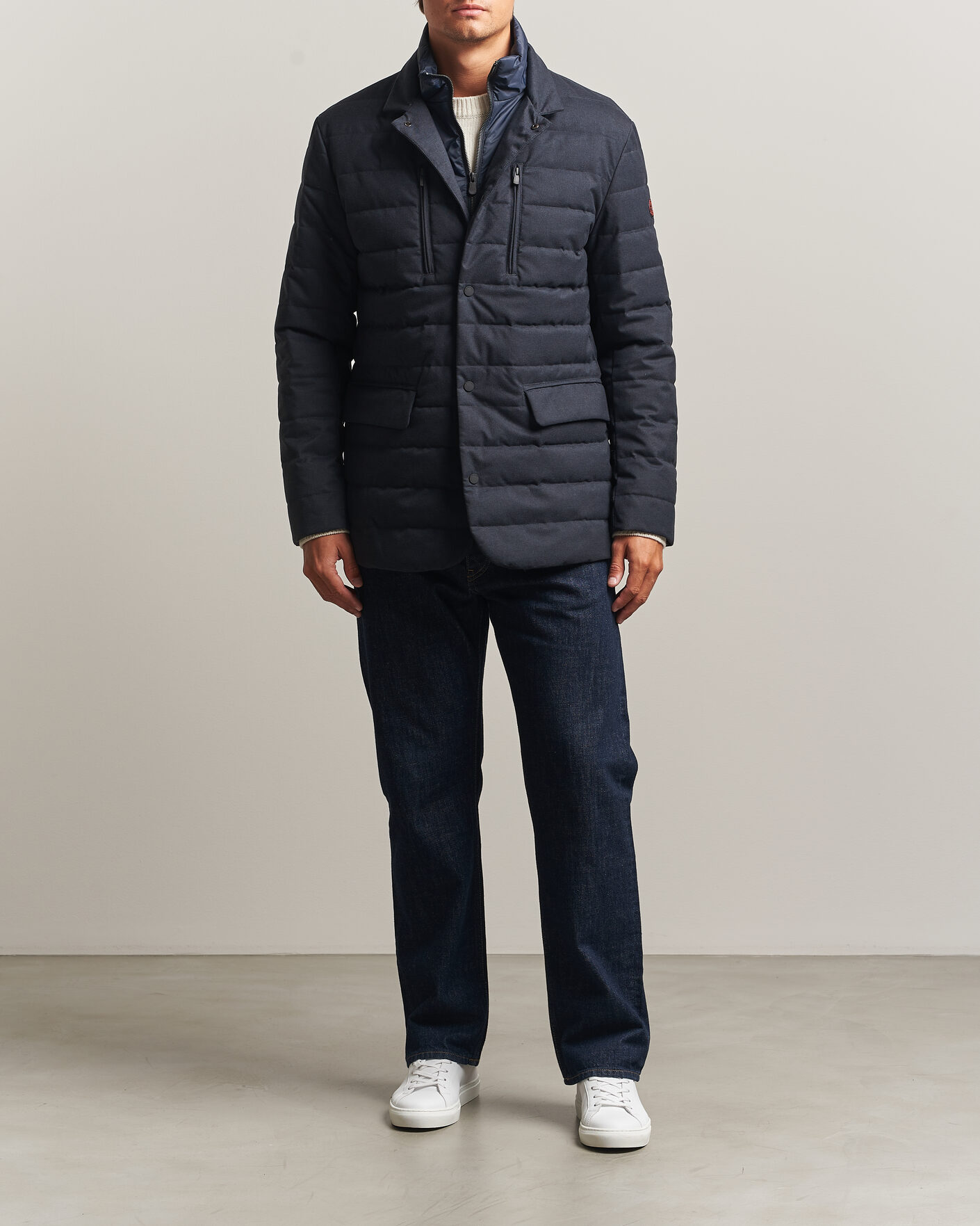 Herr | Jackor | Save The Duck | Felipe Padded Flannel Jacket Navy Blue