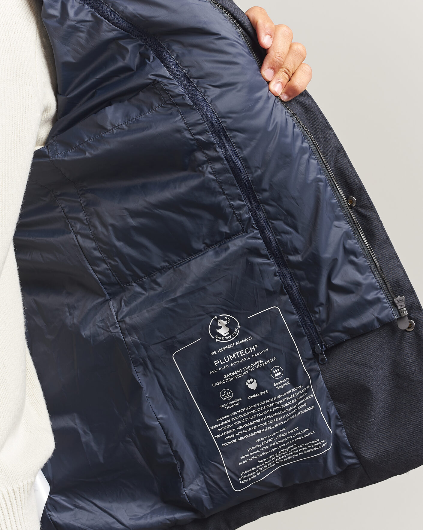 Herr | Jackor | Save The Duck | Felipe Padded Flannel Jacket Navy Blue