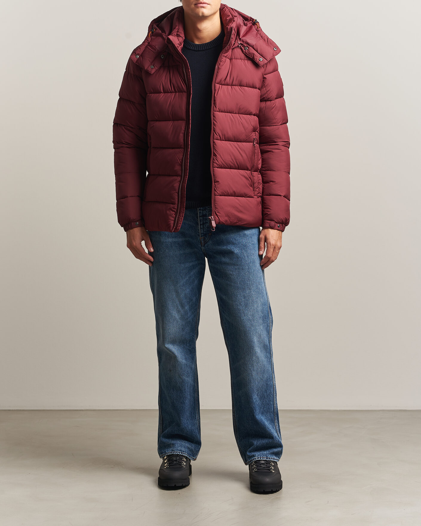 Herr | Jackor | Save The Duck | Boris Matt Padded Puffer Wine Red
