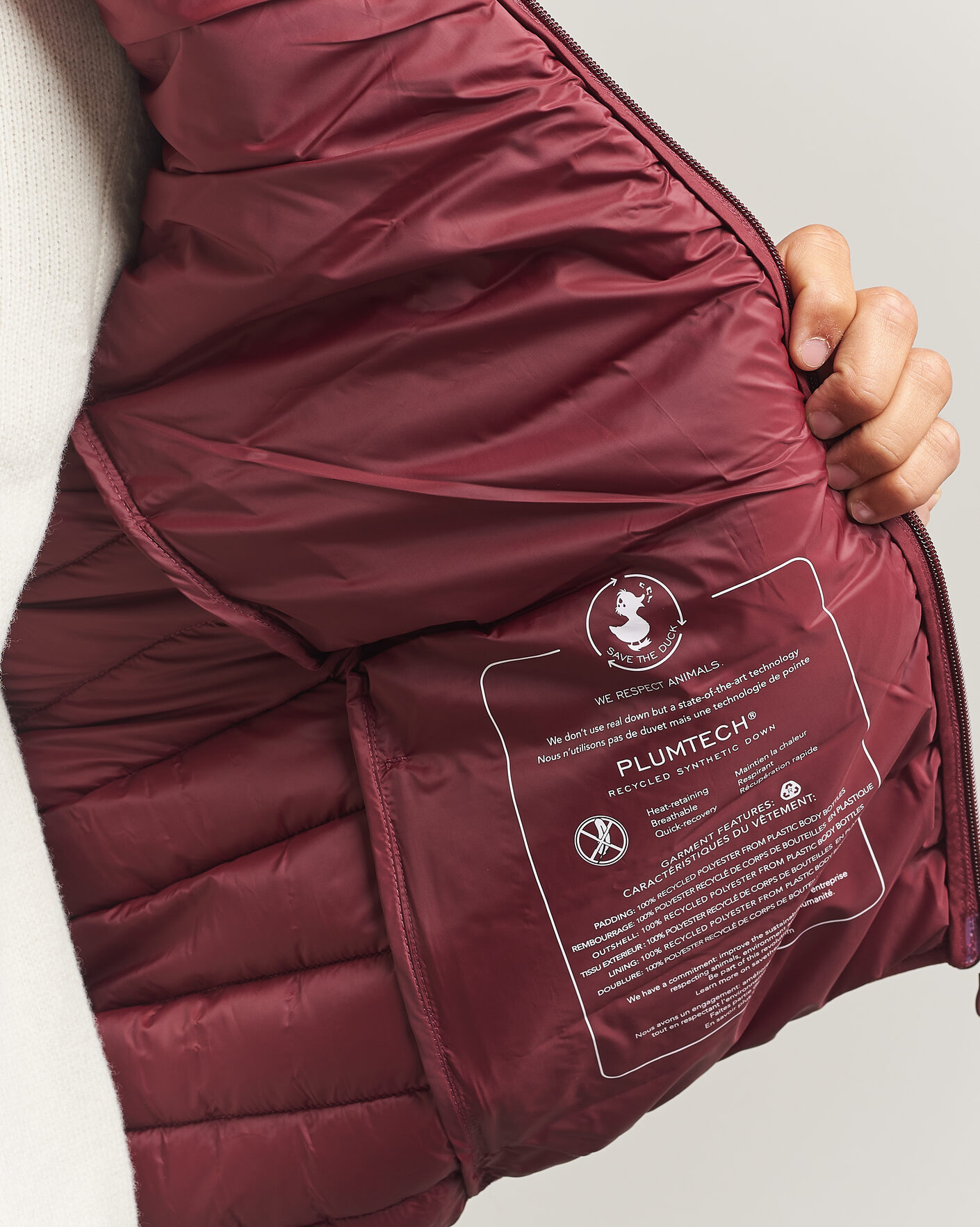 Herr | Västar | Save The Duck | Rhus Matt Lightweight Vest Wine Red