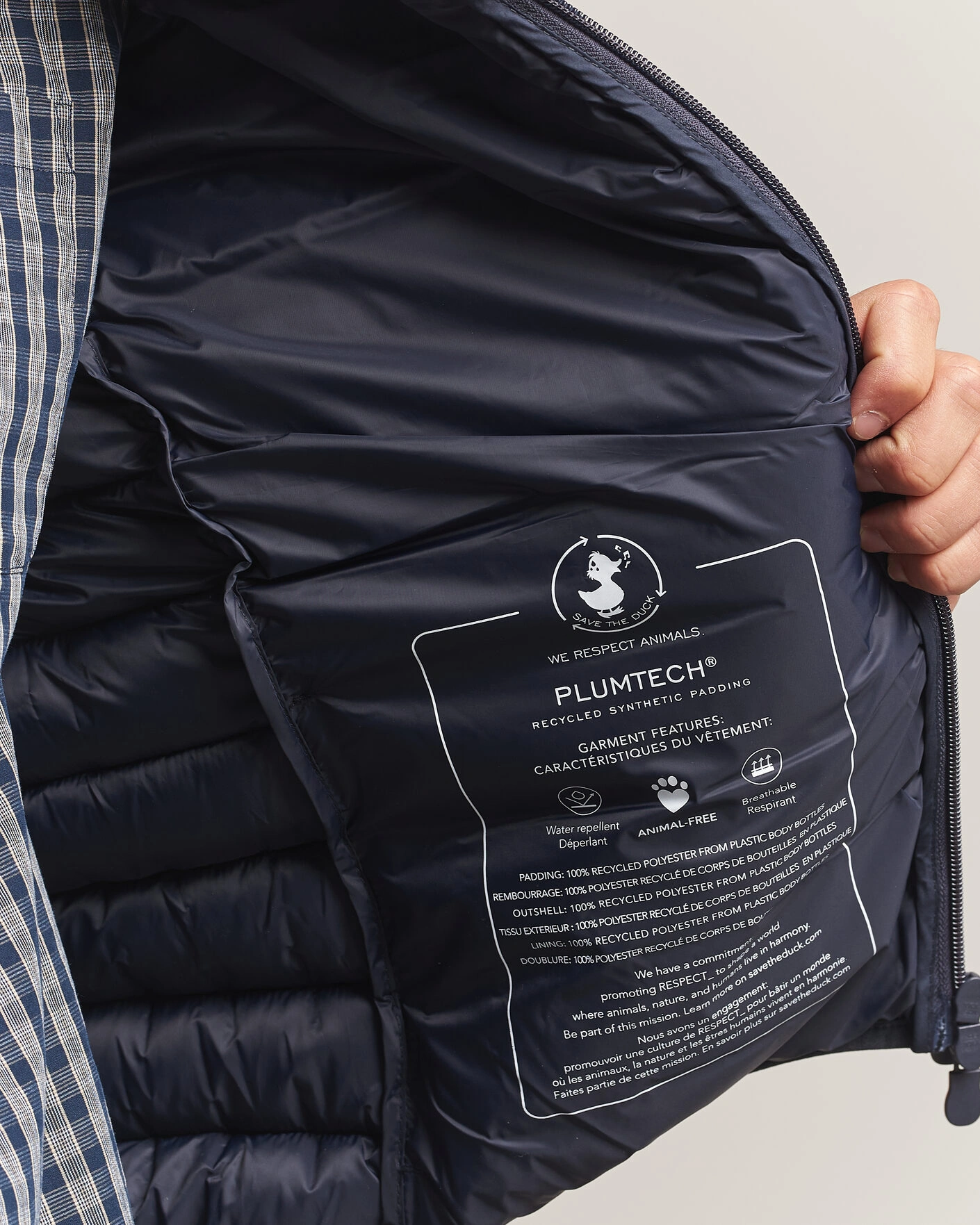 Herr | Västar | Save The Duck | Rhus Matt Lightweight Vest Blue Black