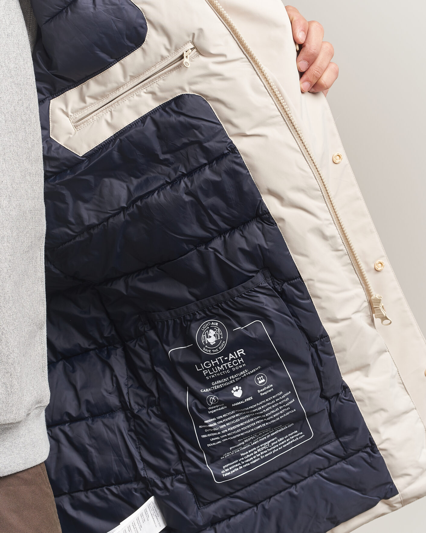 Herr | Jackor | Save The Duck | Arctic Gregoire Down Coat Shore Beige