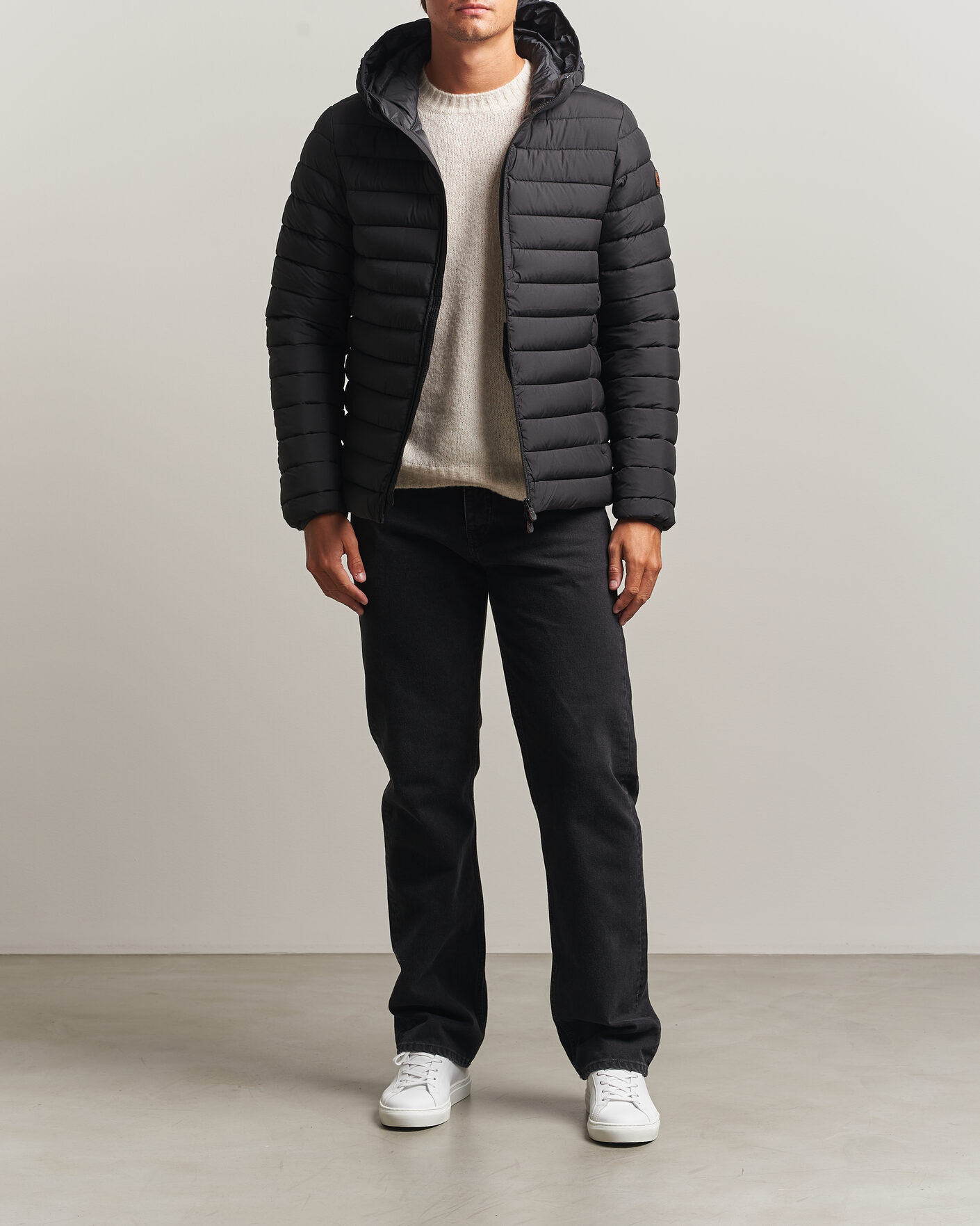 Herr | Jackor | Save The Duck | Juncus Matt Lightweight Hood Jacket Black