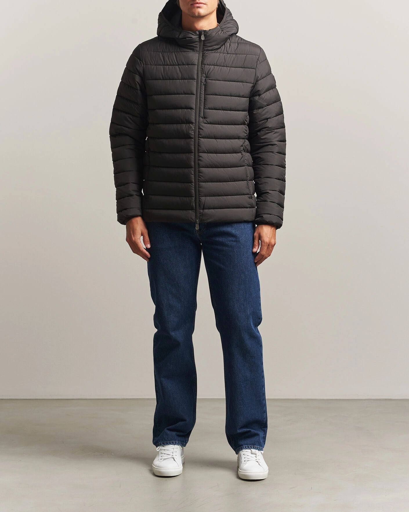 Herr | Jackor | Save The Duck | Juncus Matt Lightweight Hood Jacket Brown Black