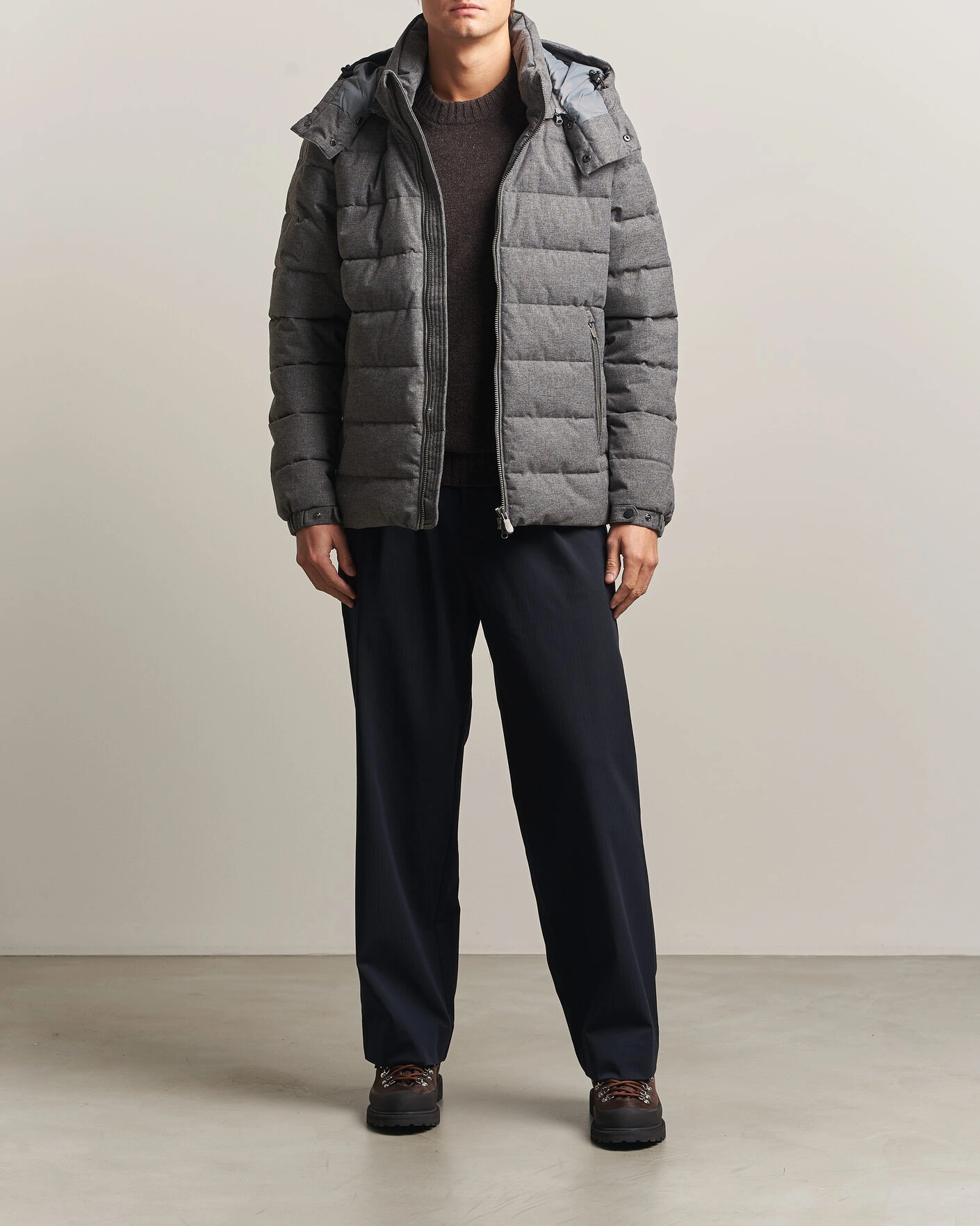 Herr | Jackor | Save The Duck | Constantin Padded Flannel Jacket Mid Grey Melange