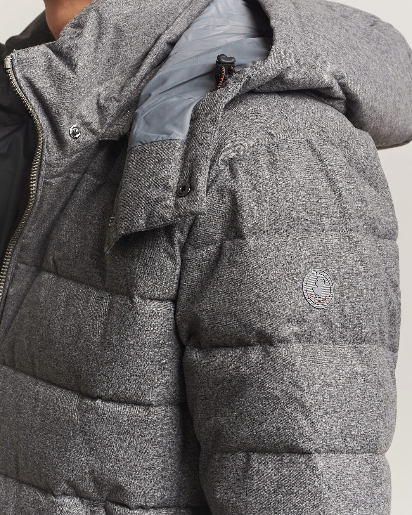 Herr | Jackor | Save The Duck | Constantin Padded Flannel Jacket Mid Grey Melange