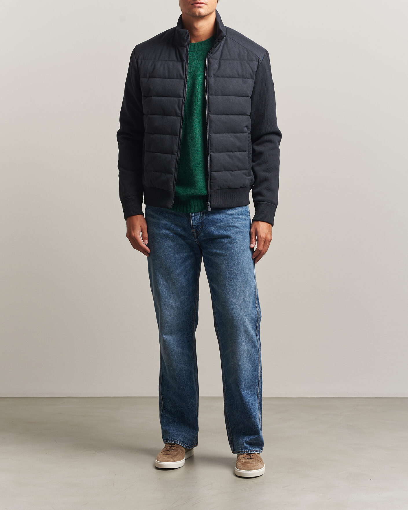 Herr | Jackor | Save The Duck | Lasse Padded Hybrid Jacket Navy Blue Melange