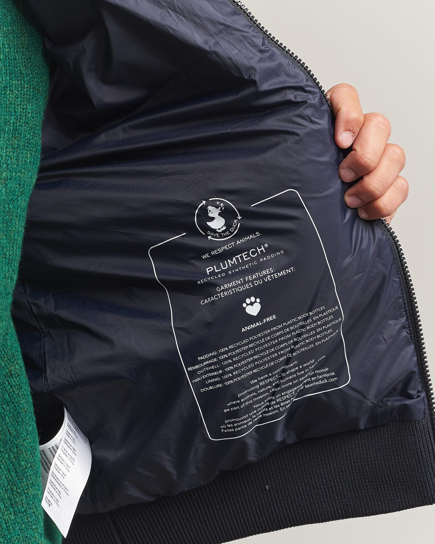 Herr | Jackor | Save The Duck | Lasse Padded Hybrid Jacket Navy Blue Melange