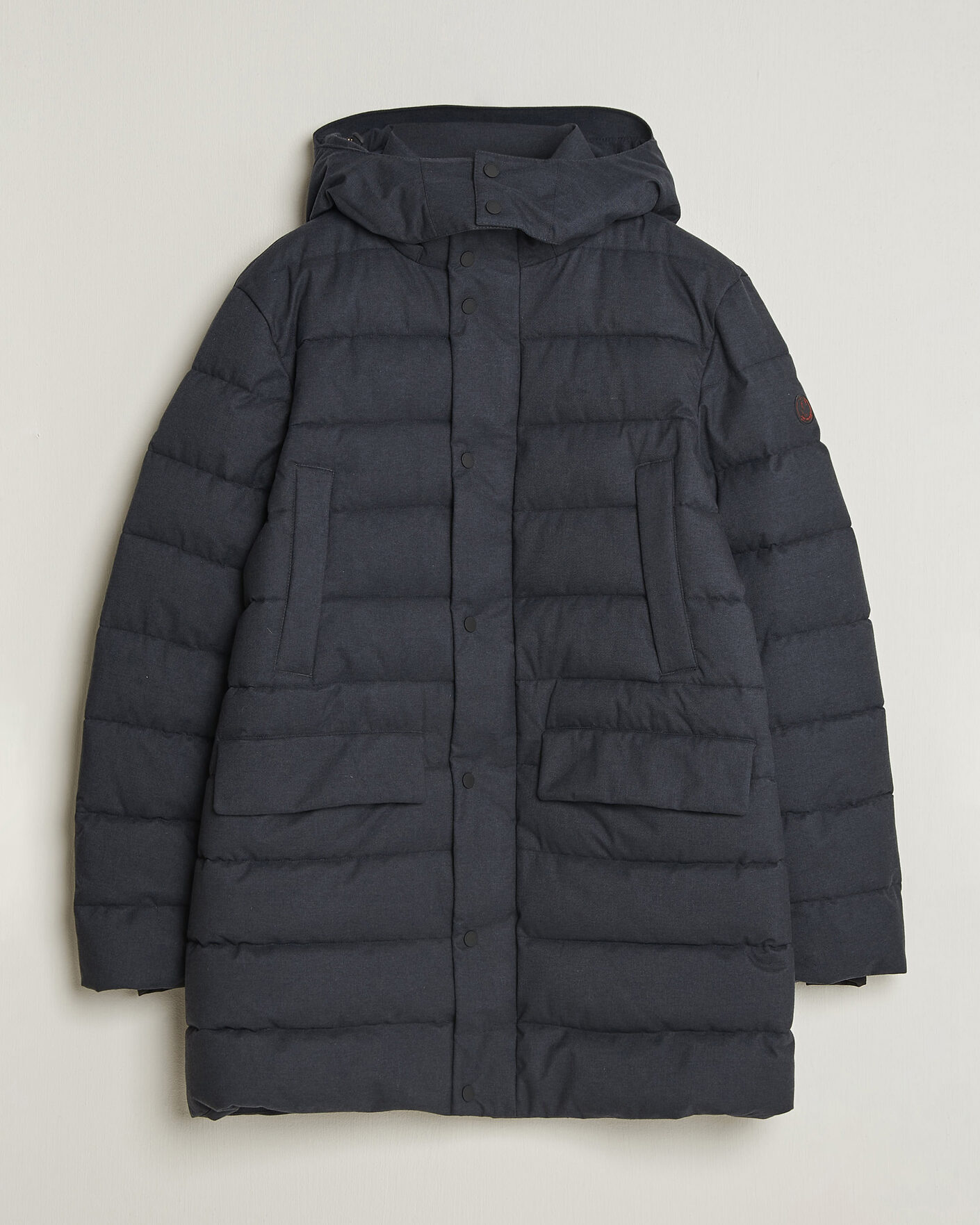 Herr | Jackor | Save The Duck | Byrne Padded Flannel Coat Navy Blue Melange