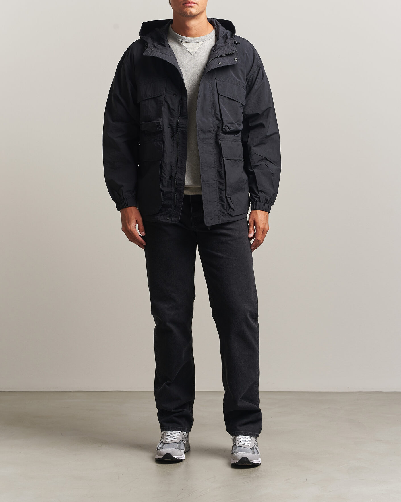 Herr | Jackor | Snow Peak | Nylon Double Rip Jacket Black