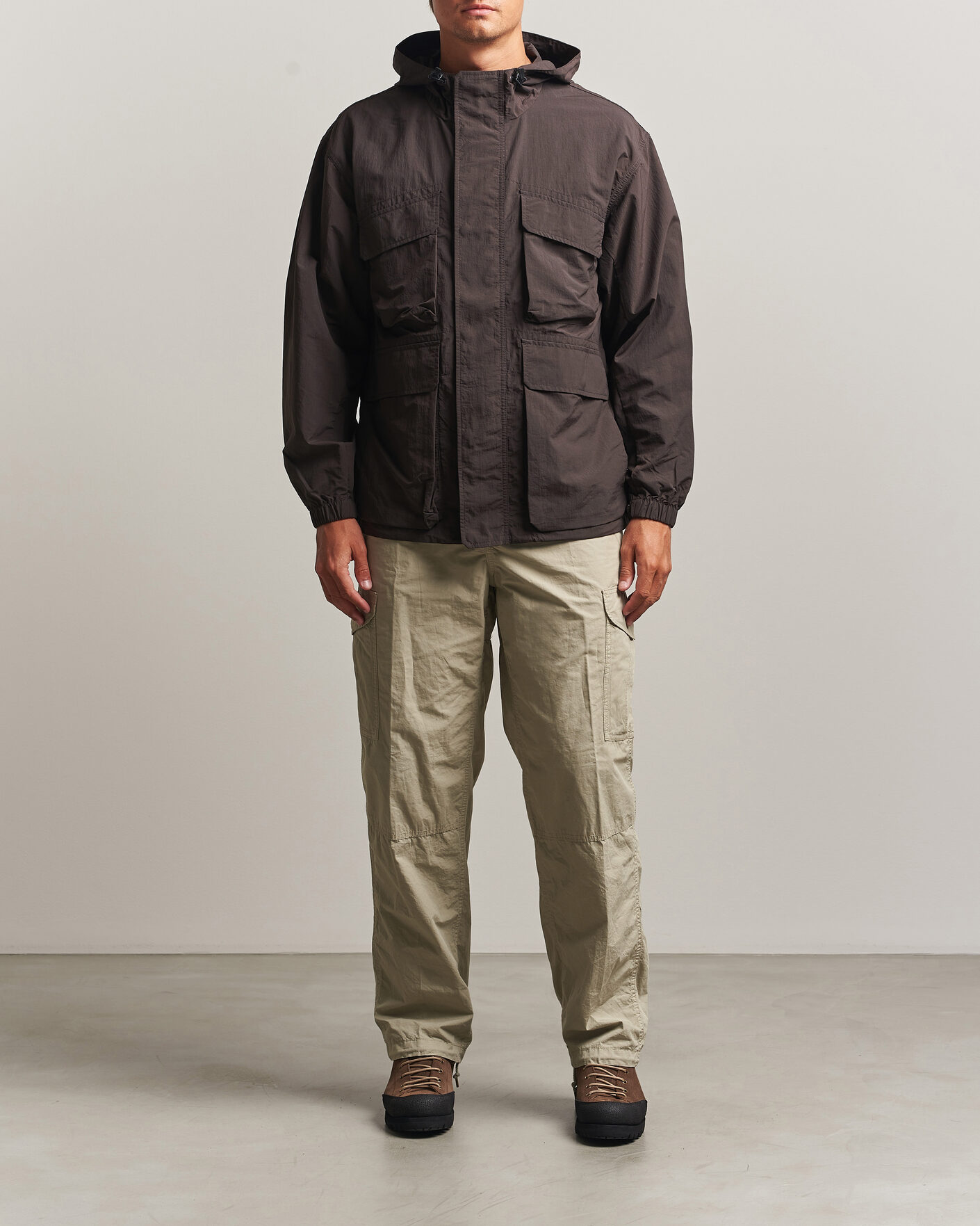 Herr | Jackor | Snow Peak | Nylon Double Rip Jacket Dark Brown