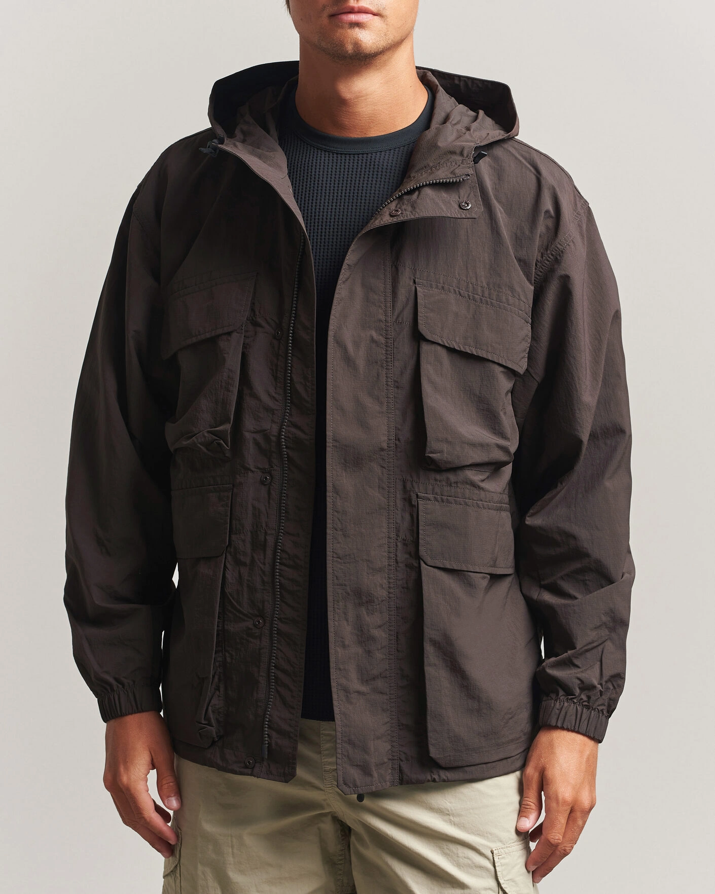 Herr | Jackor | Snow Peak | Nylon Double Rip Jacket Dark Brown