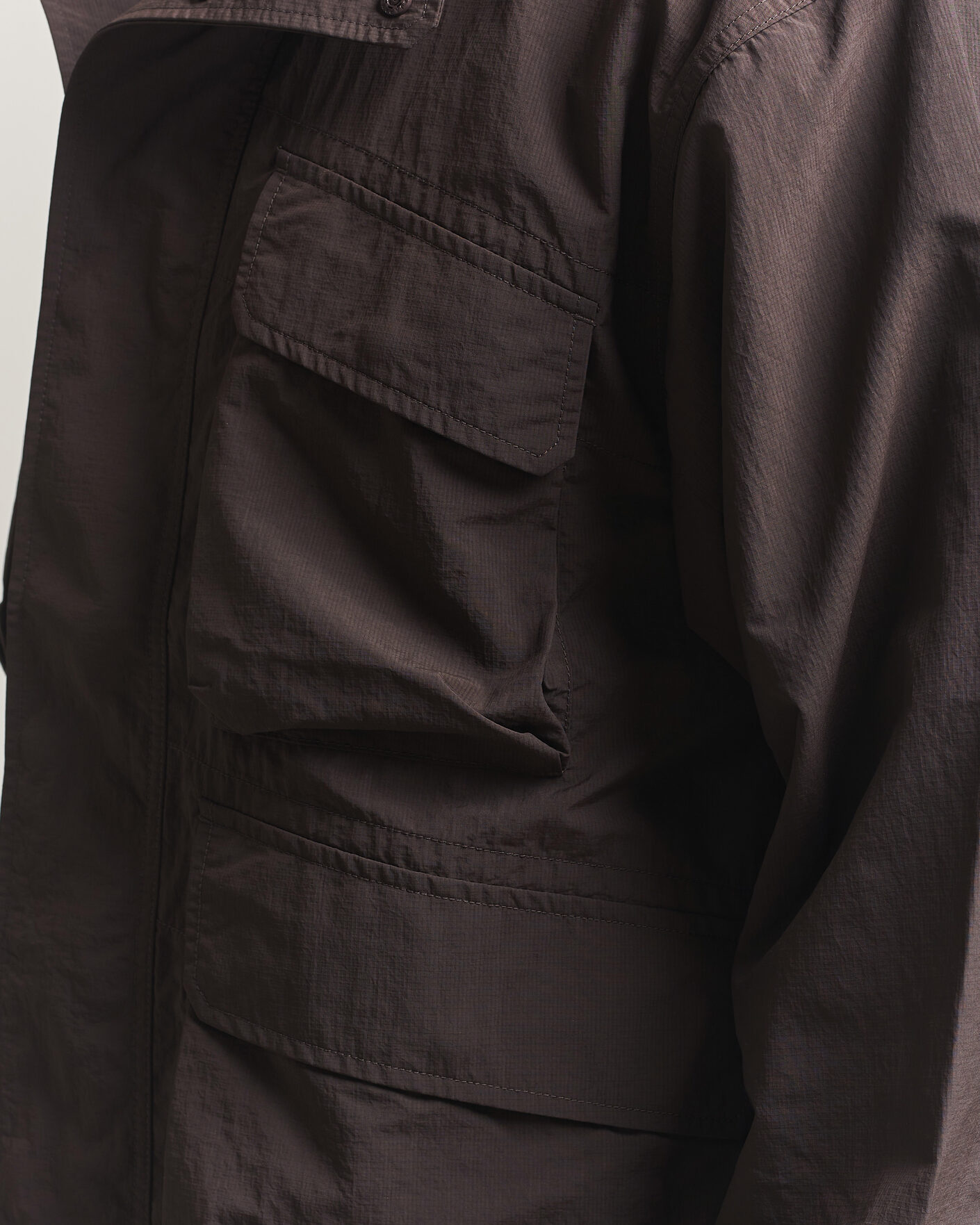 Herr | Jackor | Snow Peak | Nylon Double Rip Jacket Dark Brown