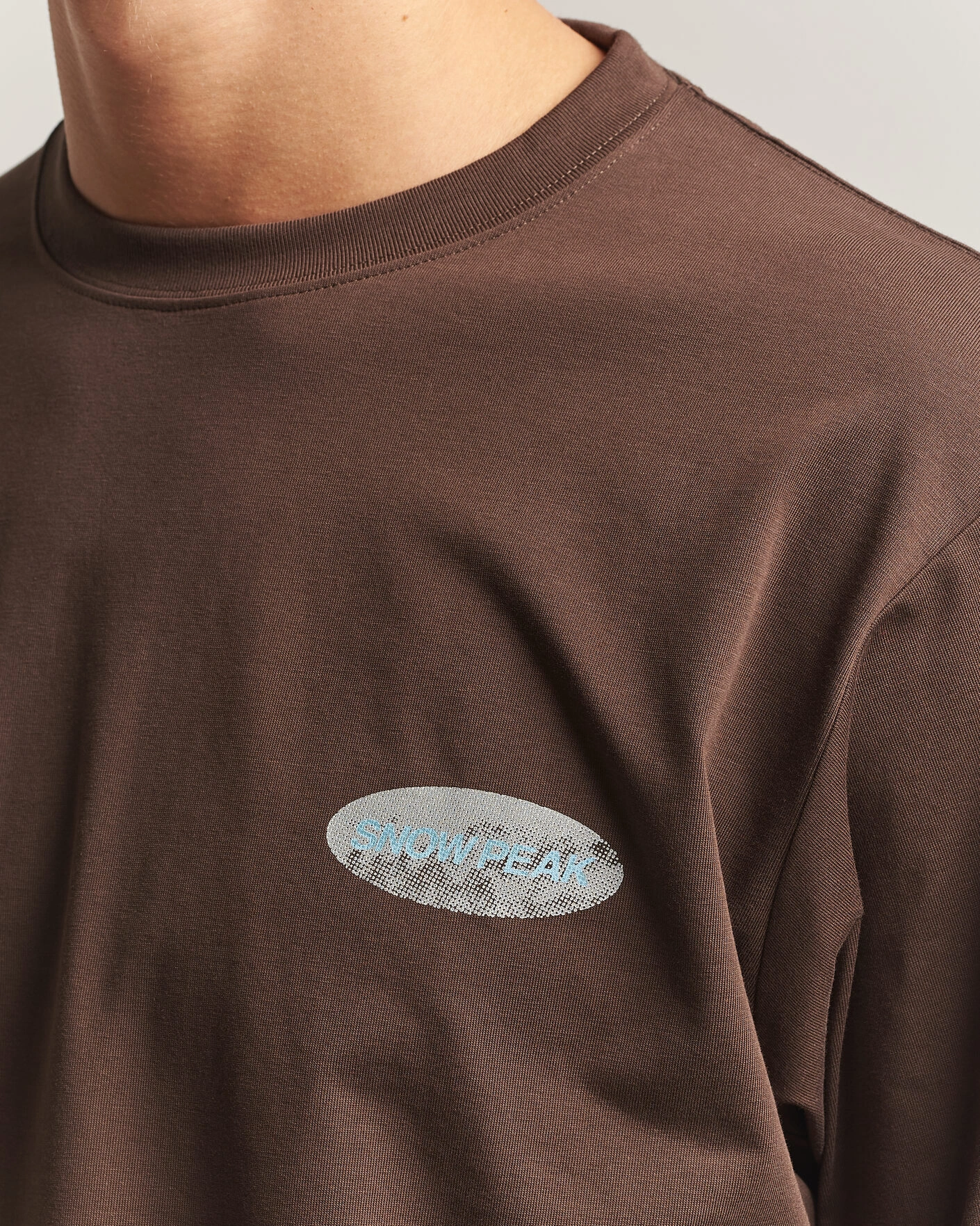 Herr | T-Shirts | Snow Peak | Campscape L/S T-Shirt Brown