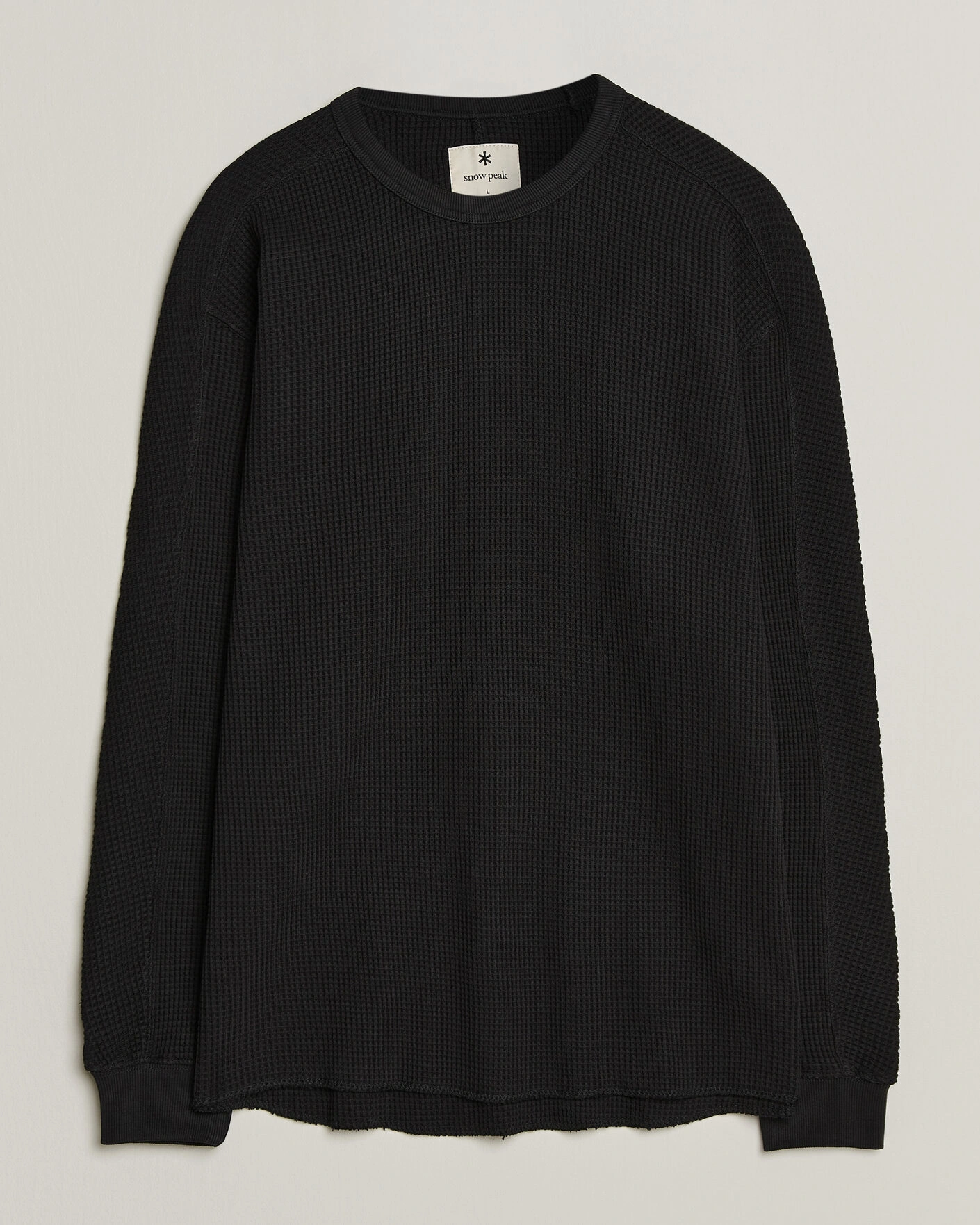 Herr | Tröjor | Snow Peak | Heavyweight Waffle Pullover Black