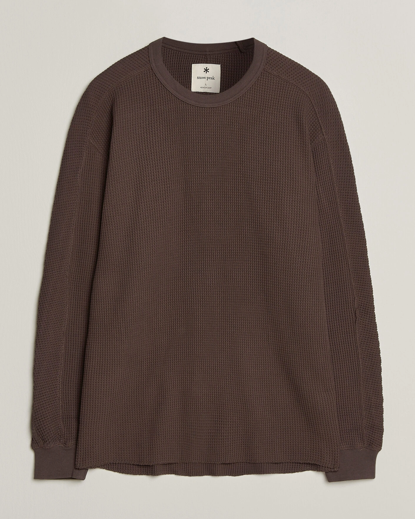 Herr | Tröjor | Snow Peak | Heavyweight Waffle Pullover Dark Brown