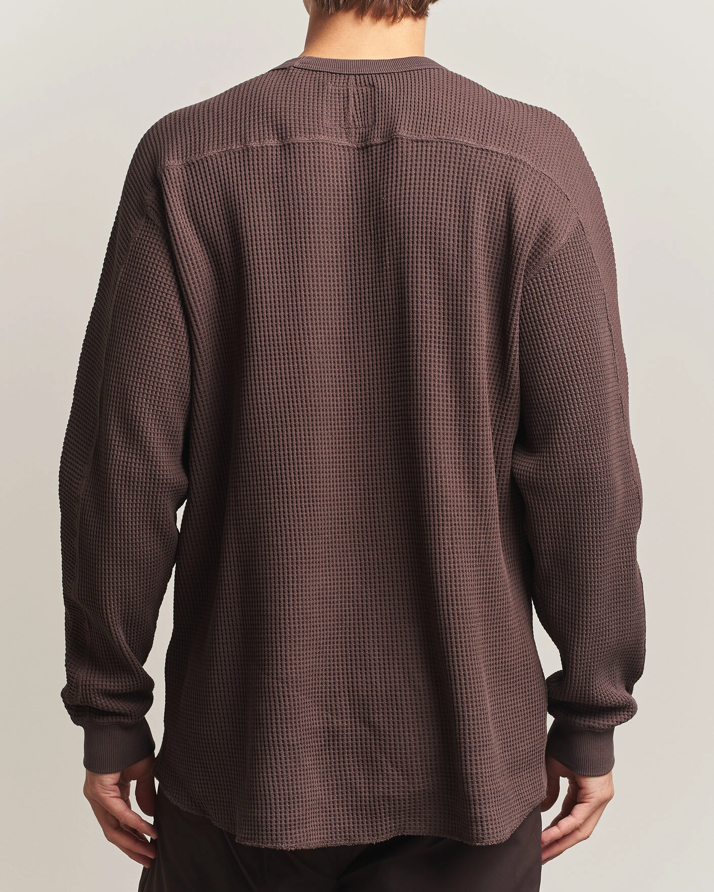 Herr | Tröjor | Snow Peak | Heavyweight Waffle Pullover Dark Brown