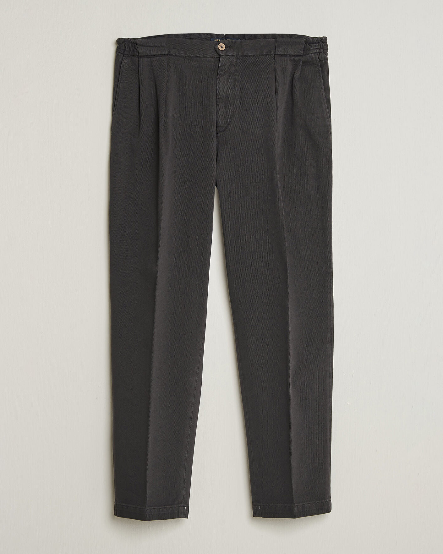 Herr | Byxor | Briglia 1949 | Portobello Loose Fit Cotton Trousers Dark Grey