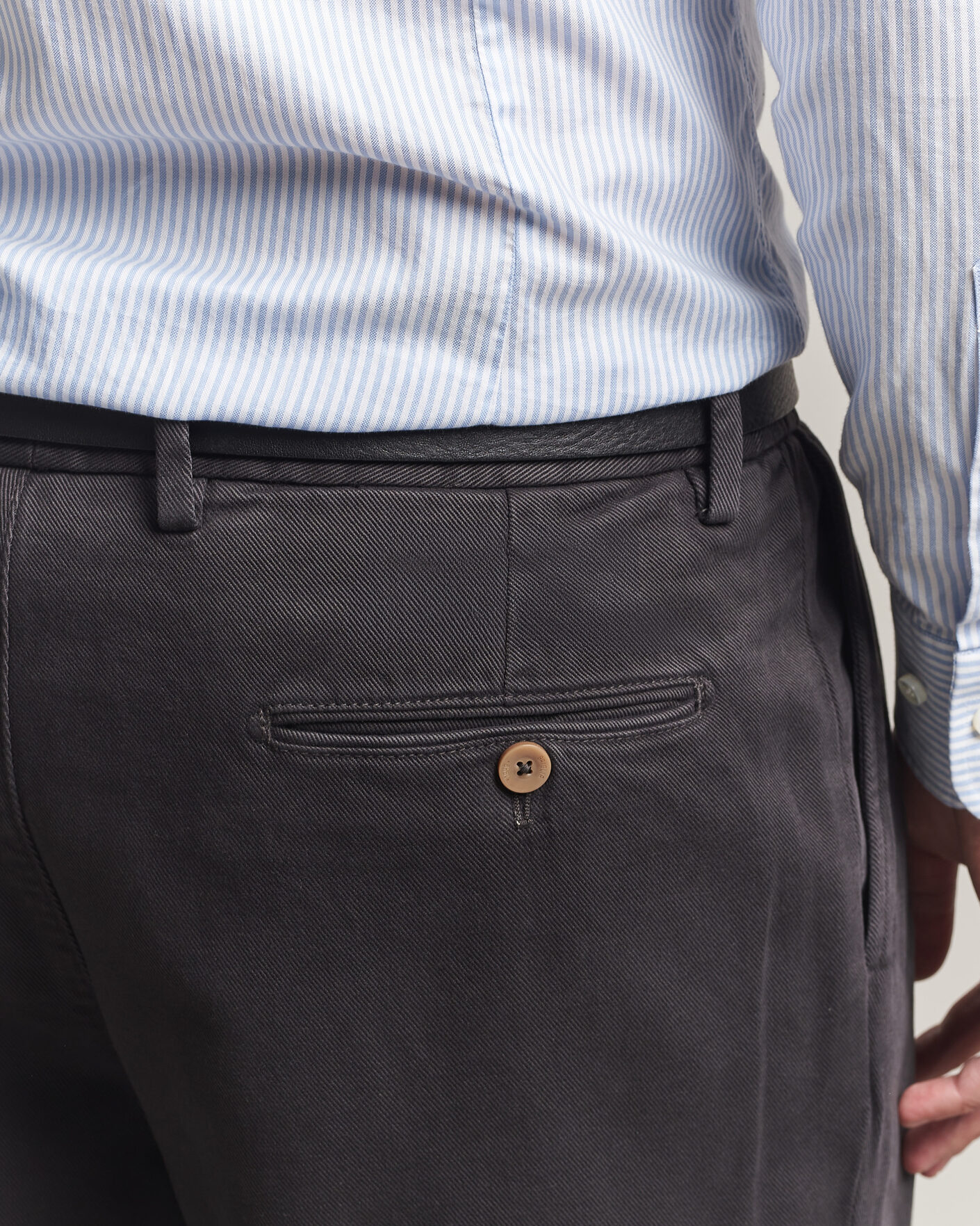 Herr | Byxor | Briglia 1949 | Portobello Loose Fit Cotton Trousers Dark Grey
