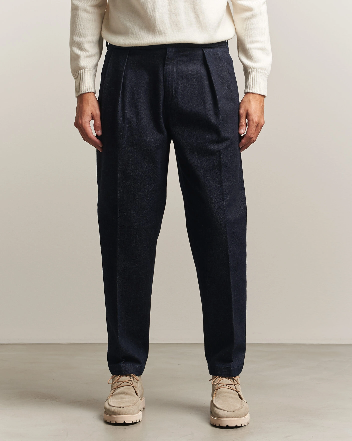 Herr | Byxor | Briglia 1949 | Portobello Loose Fit Denim Trousers Dark Blue
