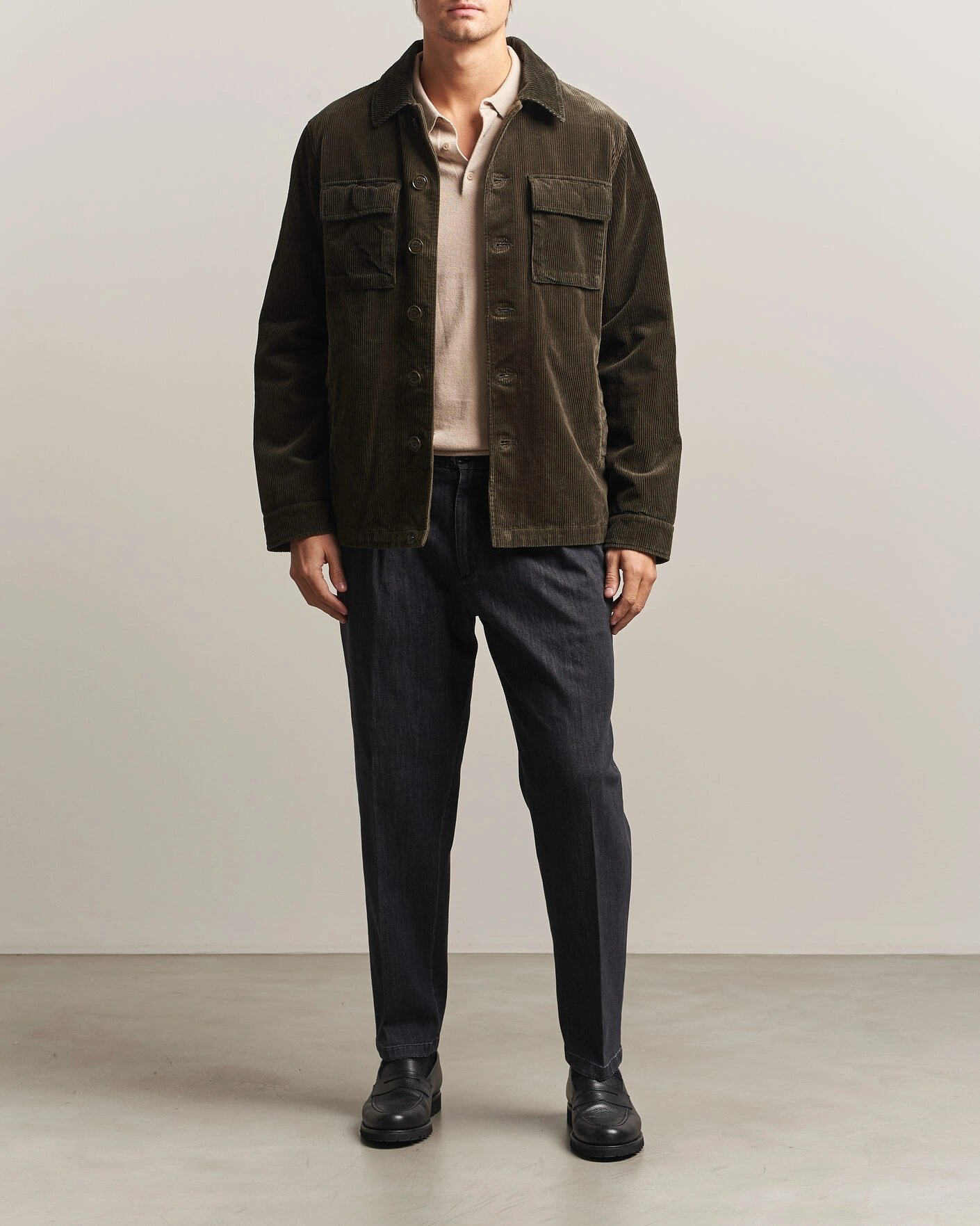 Herr | Byxor | Briglia 1949 | Portobello Loose Fit Denim Trousers Grey