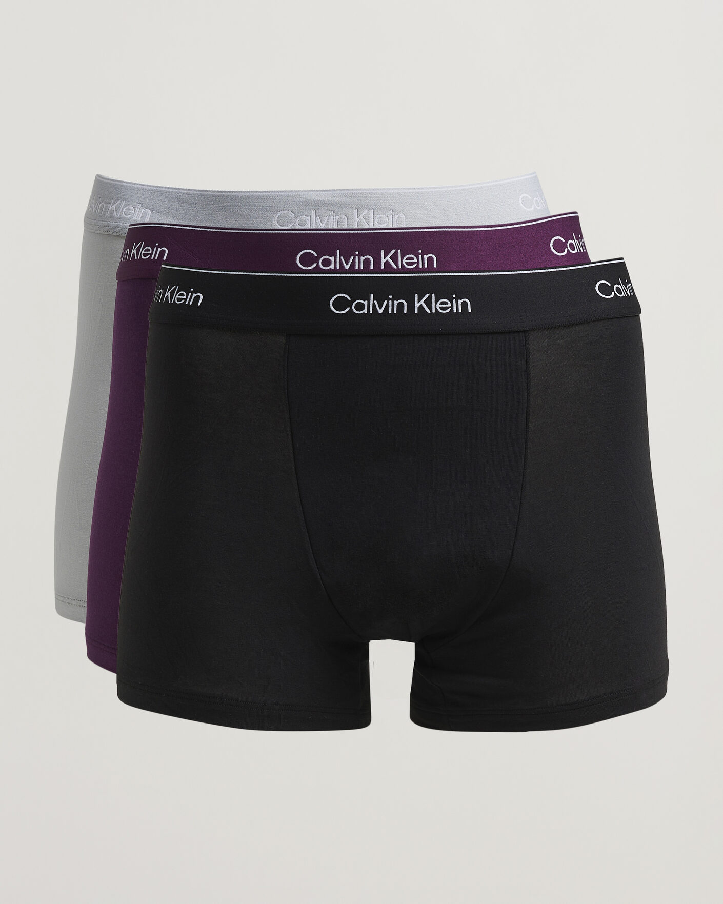 Herr | Underkläder | Calvin Klein | 3-Pack Icon Cotton Stretch Relaxed Trunk Black/Grey/Purple