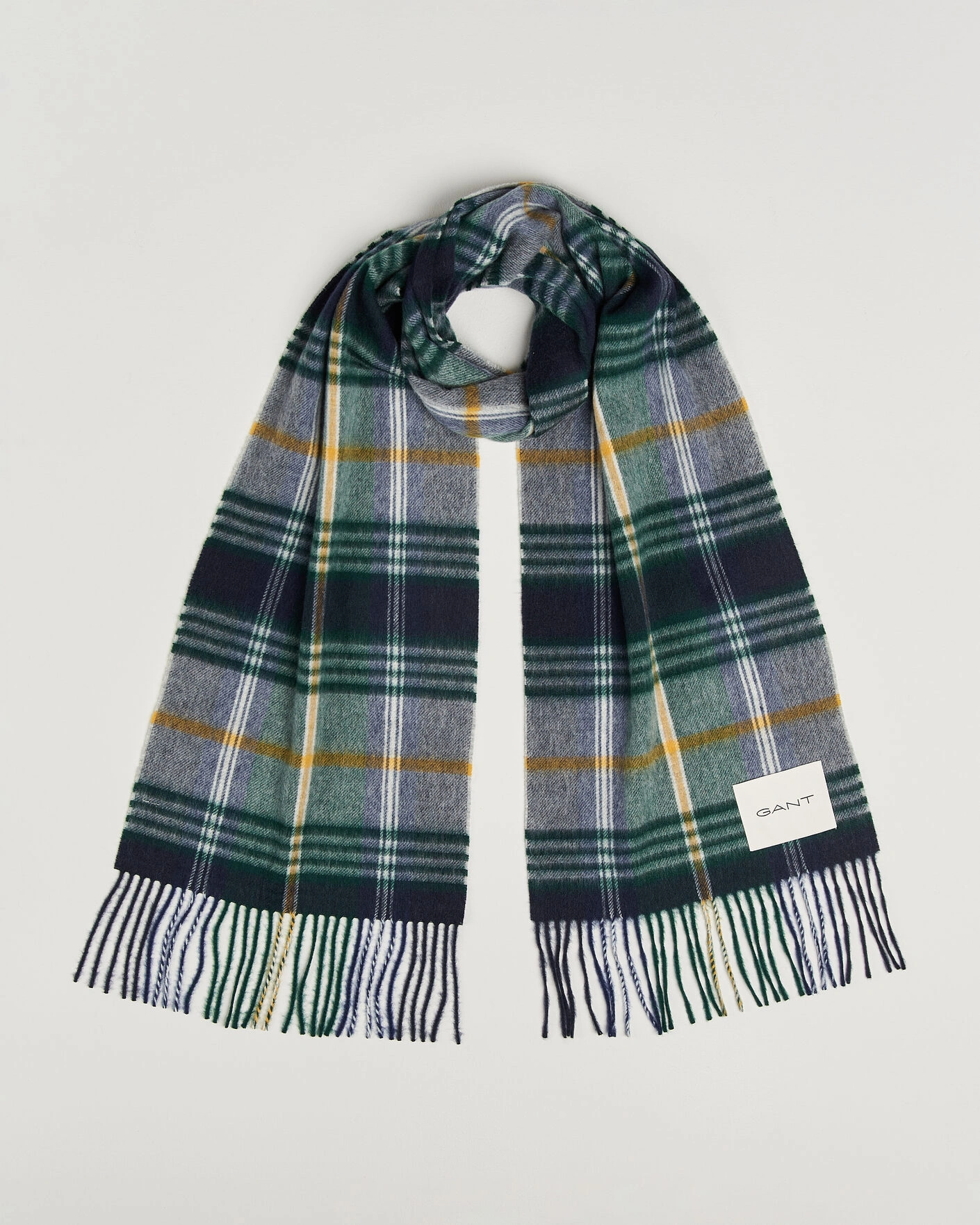 Herr | Halsdukar | Gant | Checked Wool Scarf Marine
