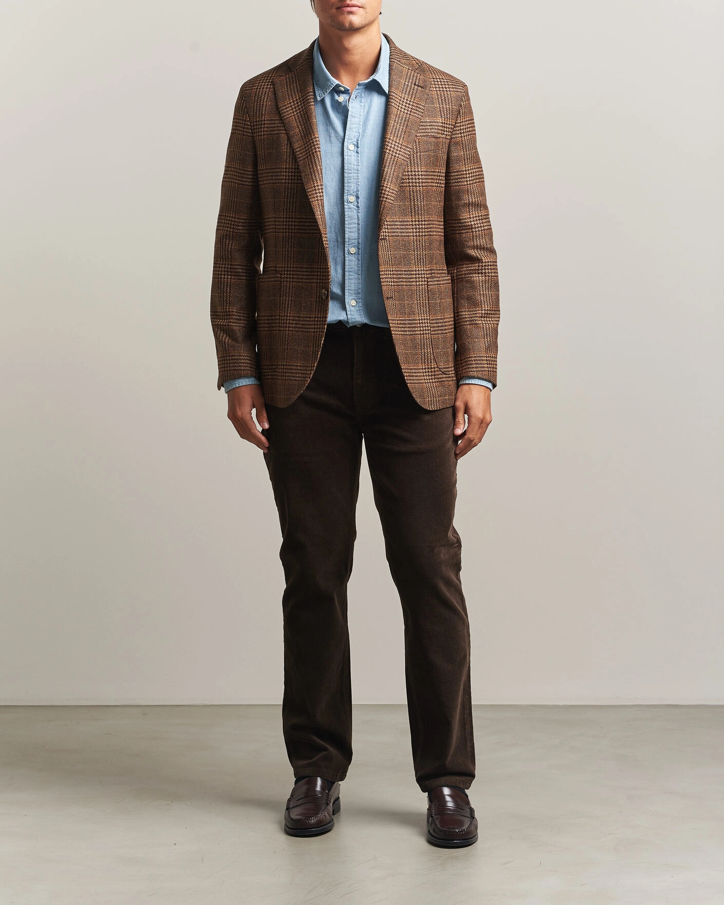 Herr | Byxor | Gant | Regular Fit Corduroy 5-Pocket Pants Black Brown