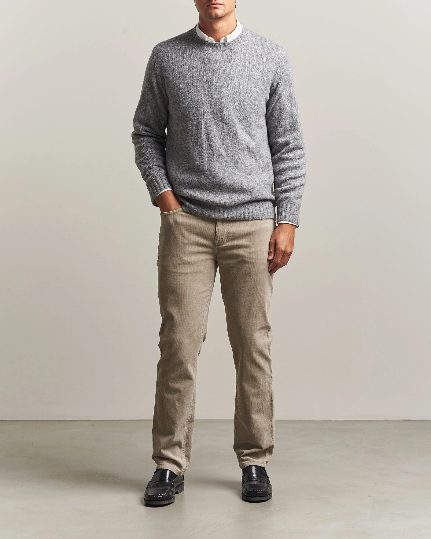 Herr | Byxor | Gant | Regular Fit Corduroy 5-Pocket Pants Mist Taupe