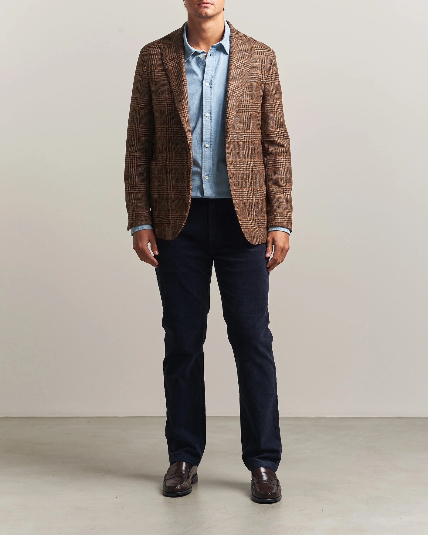 Herr | Byxor | Gant | Regular Fit Corduroy 5-Pocket Pants Evening Blue