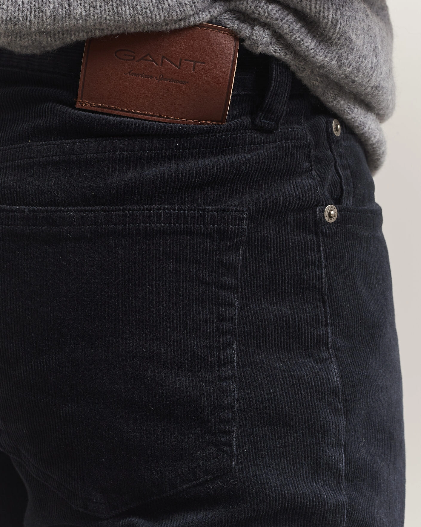 Herr | Byxor | Gant | Regular Fit Corduroy 5-Pocket Pants Black